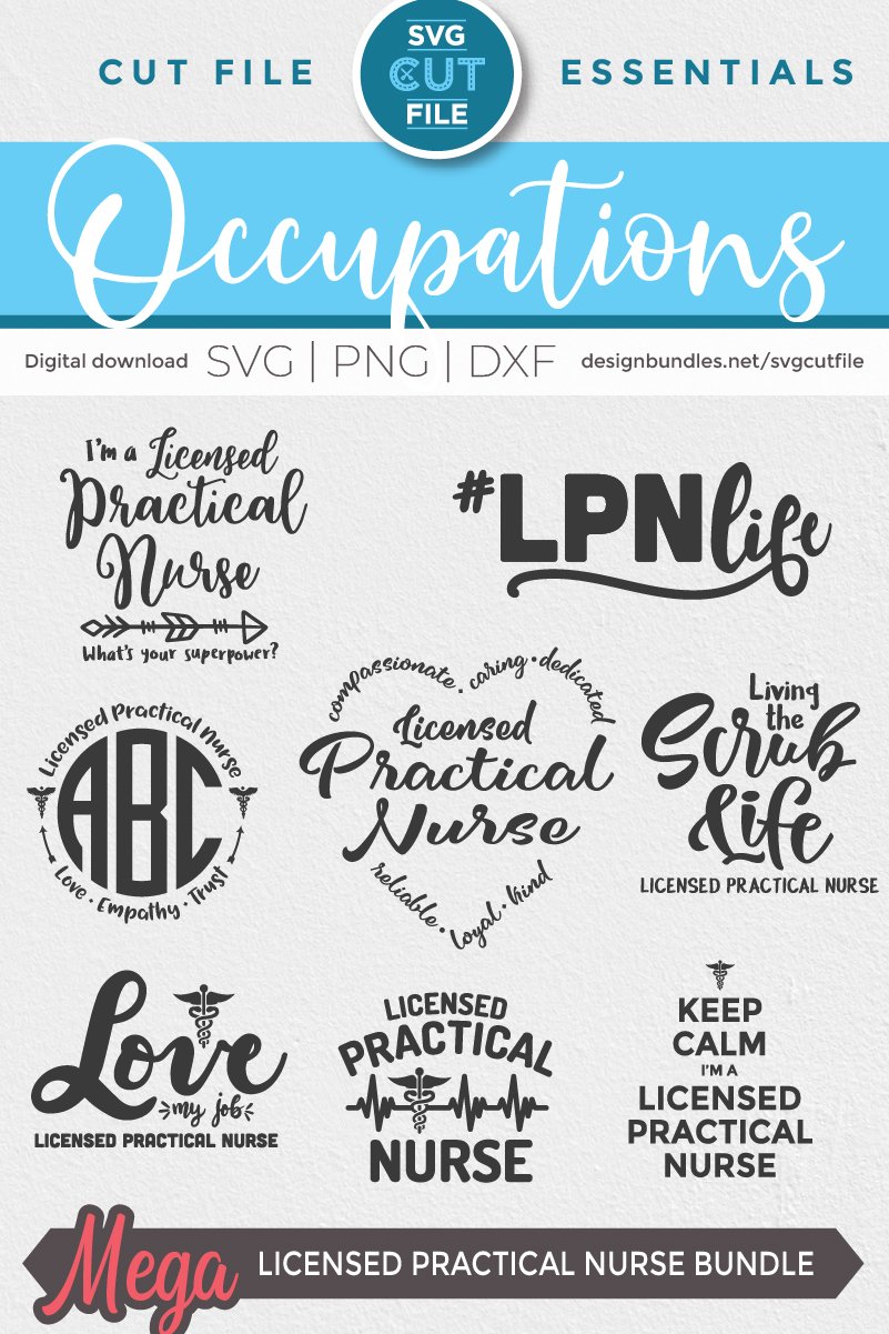 LPN svg bundle - 8 licensed practical nurse svg files 2