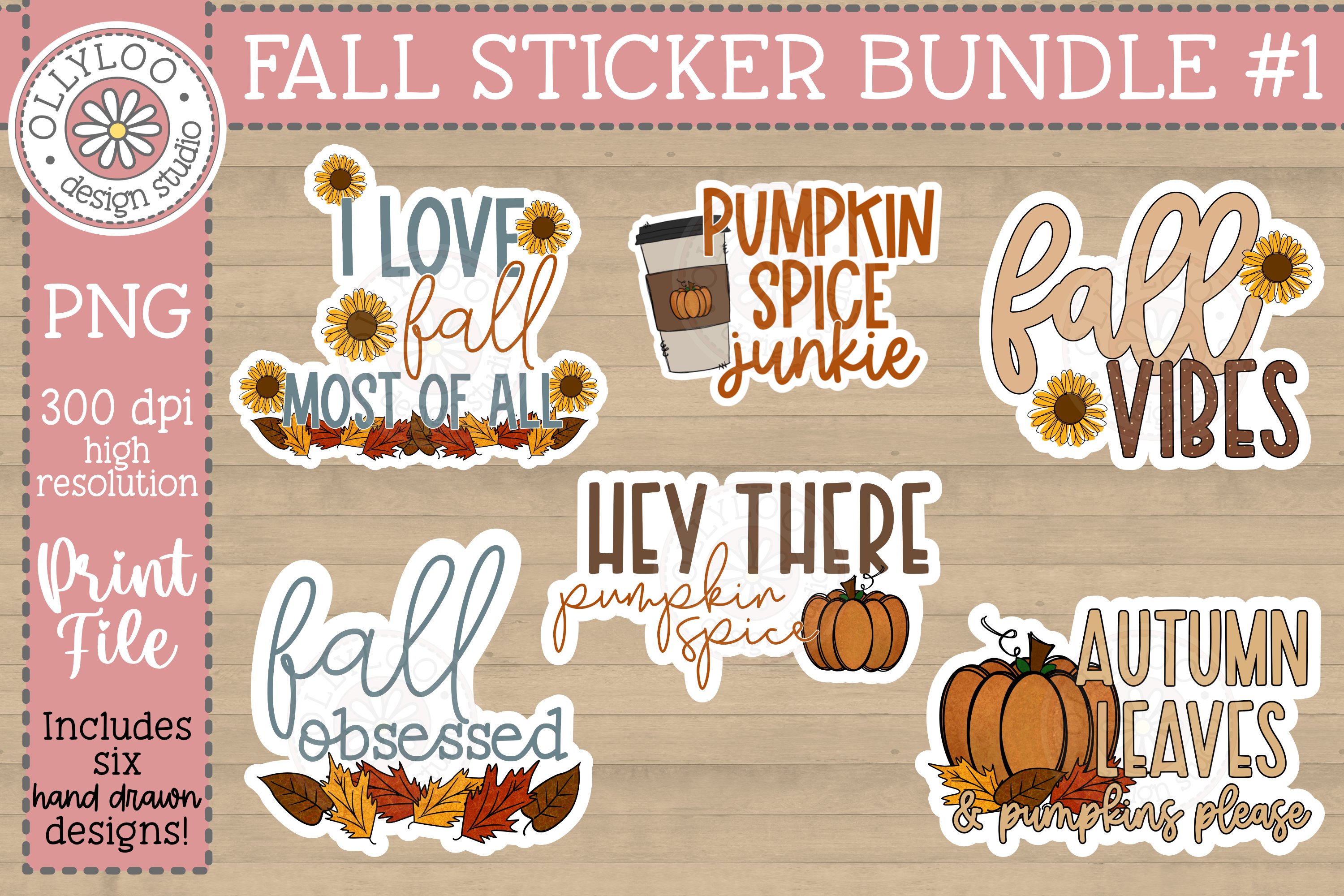 Fall Sticker Bundle | Printable Fall Stickers