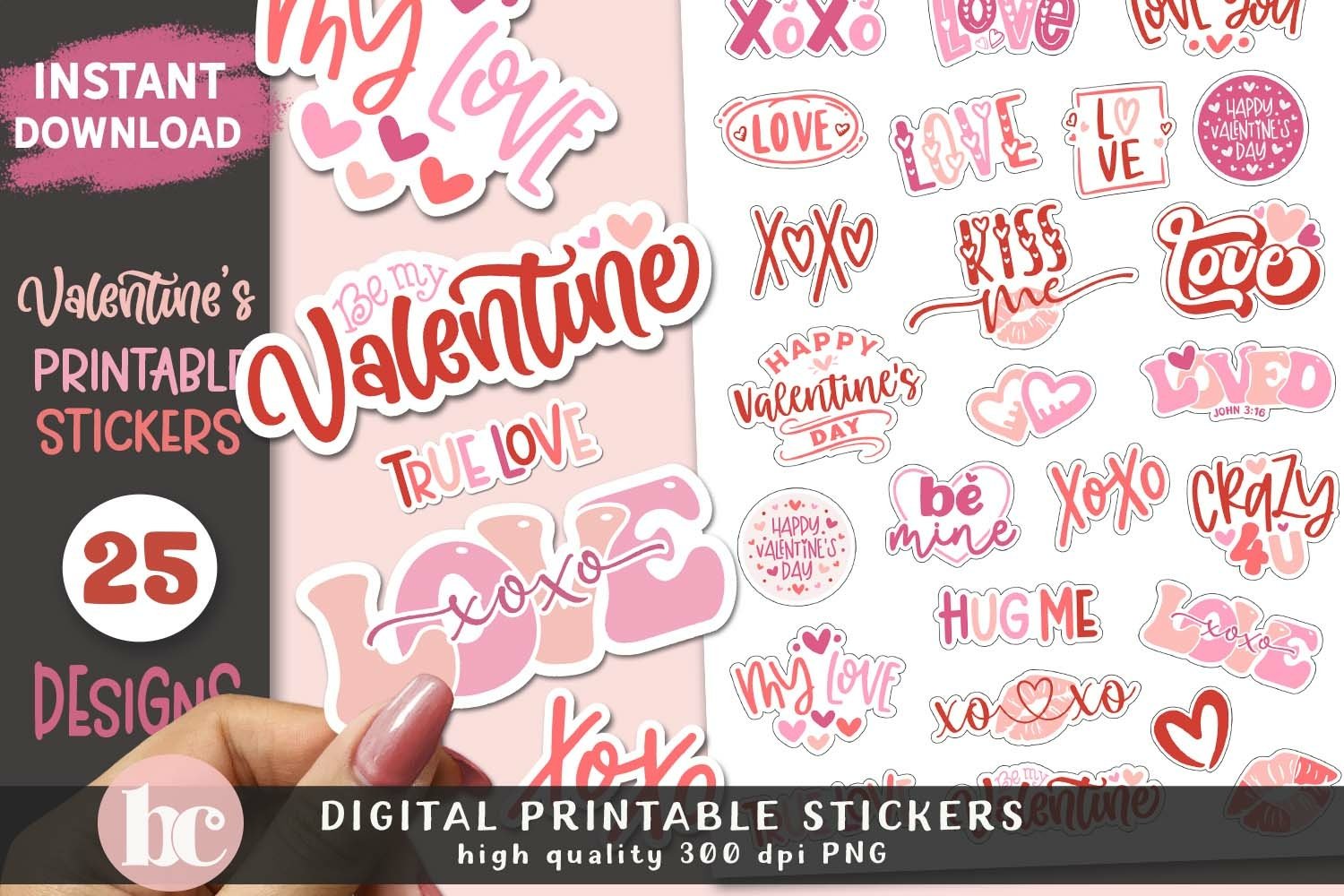 Valentines Day Stickers Pack | Valentine Stickers Bundle 2