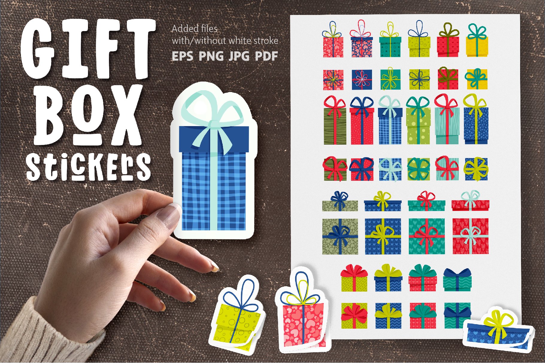 Gift Boxes | Stickers EPS JPG PNG