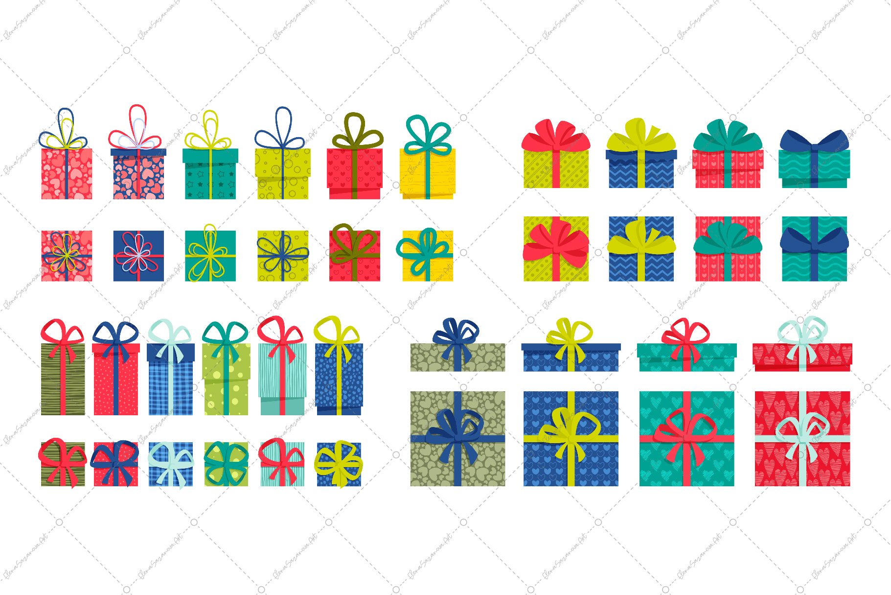 Gift Boxes | Stickers EPS JPG PNG 3