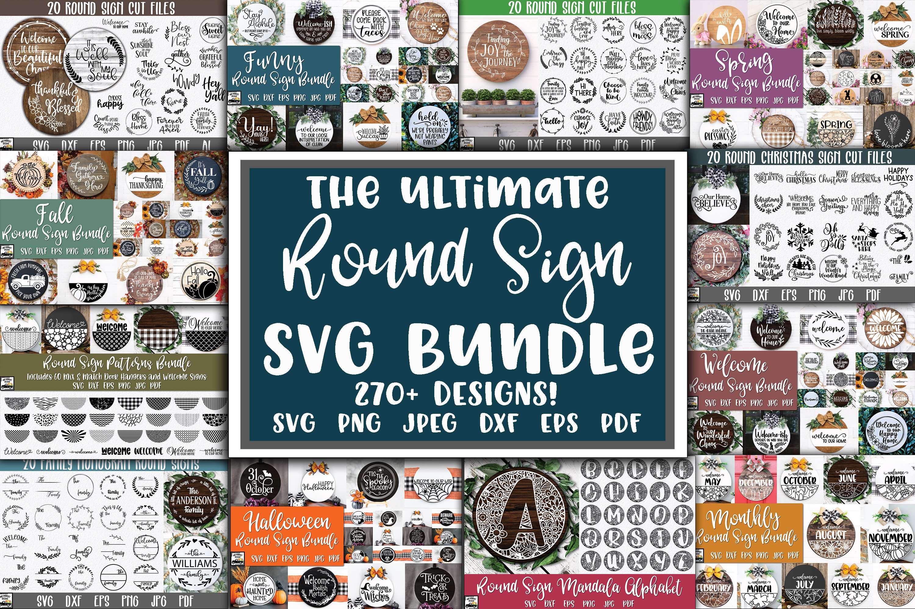 The Ultimate Round Sign SVG Bundle with over 270 Designs