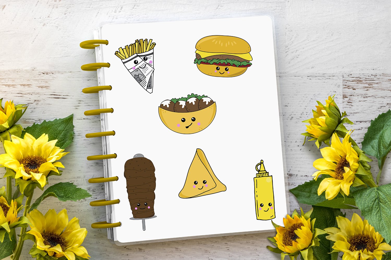 Kawaii Food Stickers, British Fast Food Planner Stickers 2