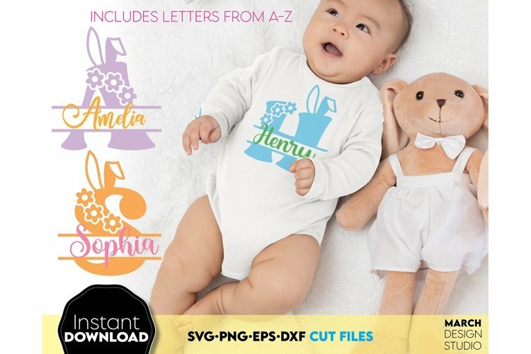 Easter Bunny Monogram | Kids Monogram | Easter Letters