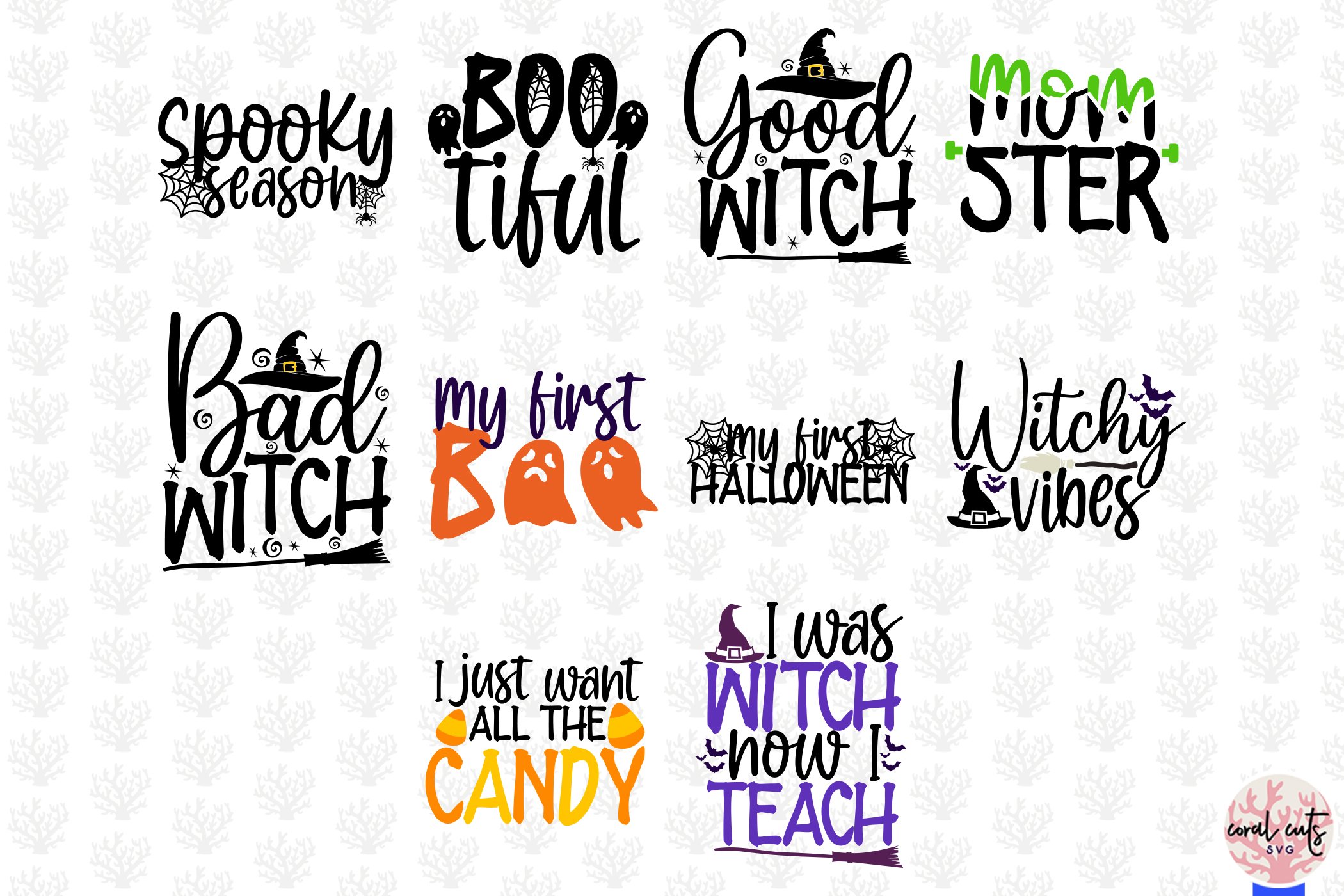 Big Halloween SVG Bundle - 50 Designs Cut Files 2