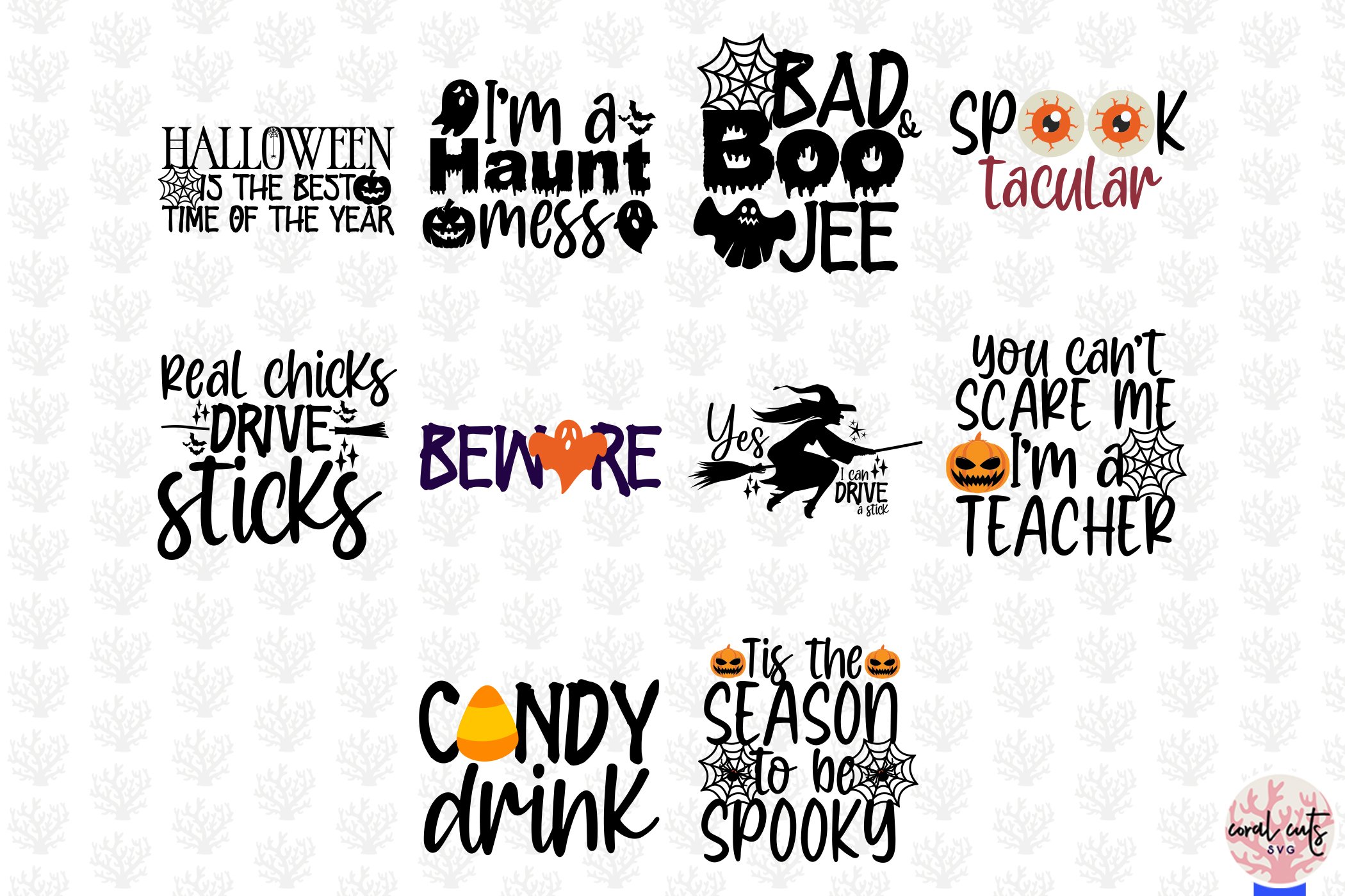 Big Halloween SVG Bundle - 50 Designs Cut Files 3