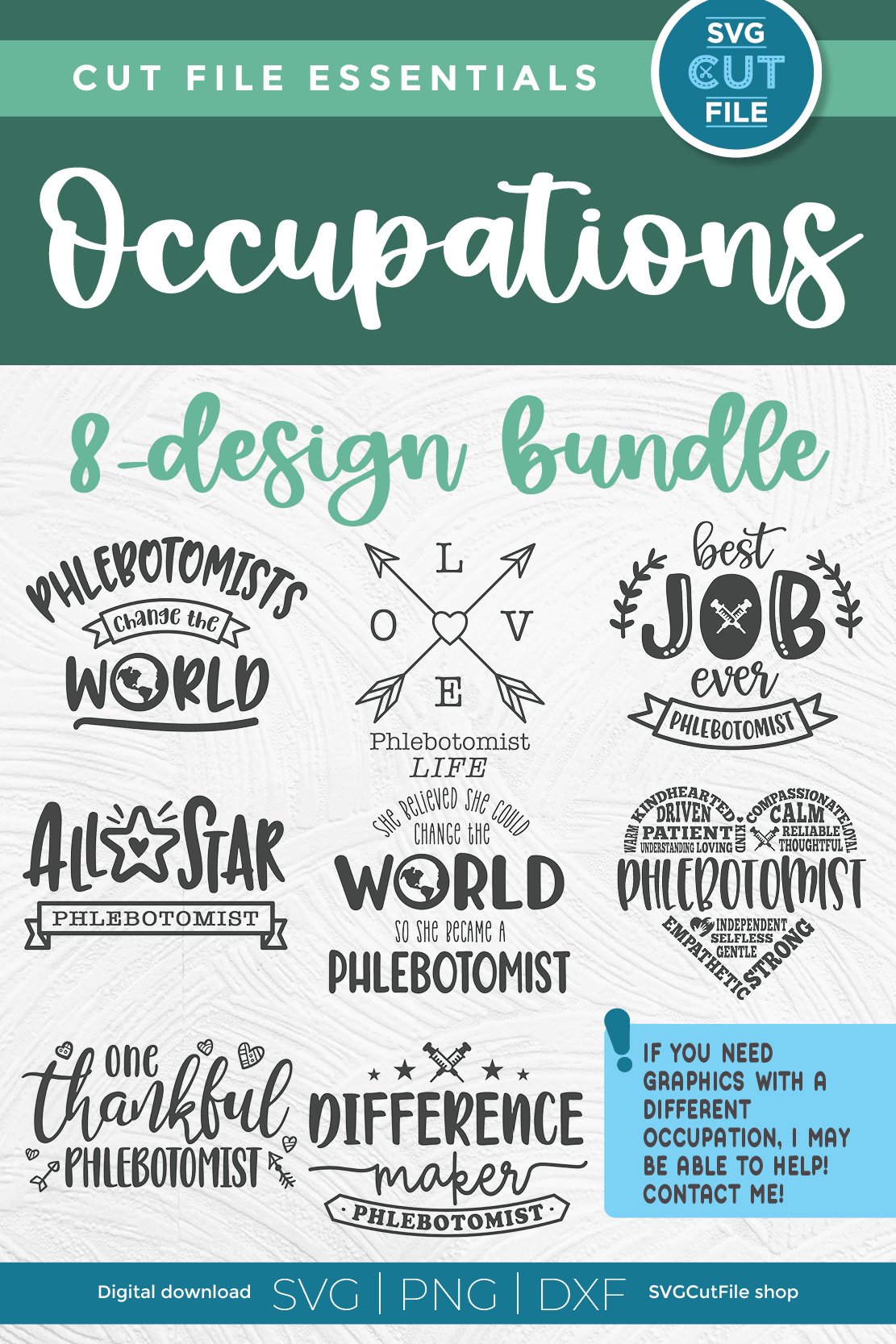Phlebotomist SVG bundle -8 phlebotomy svg files for crafters 2