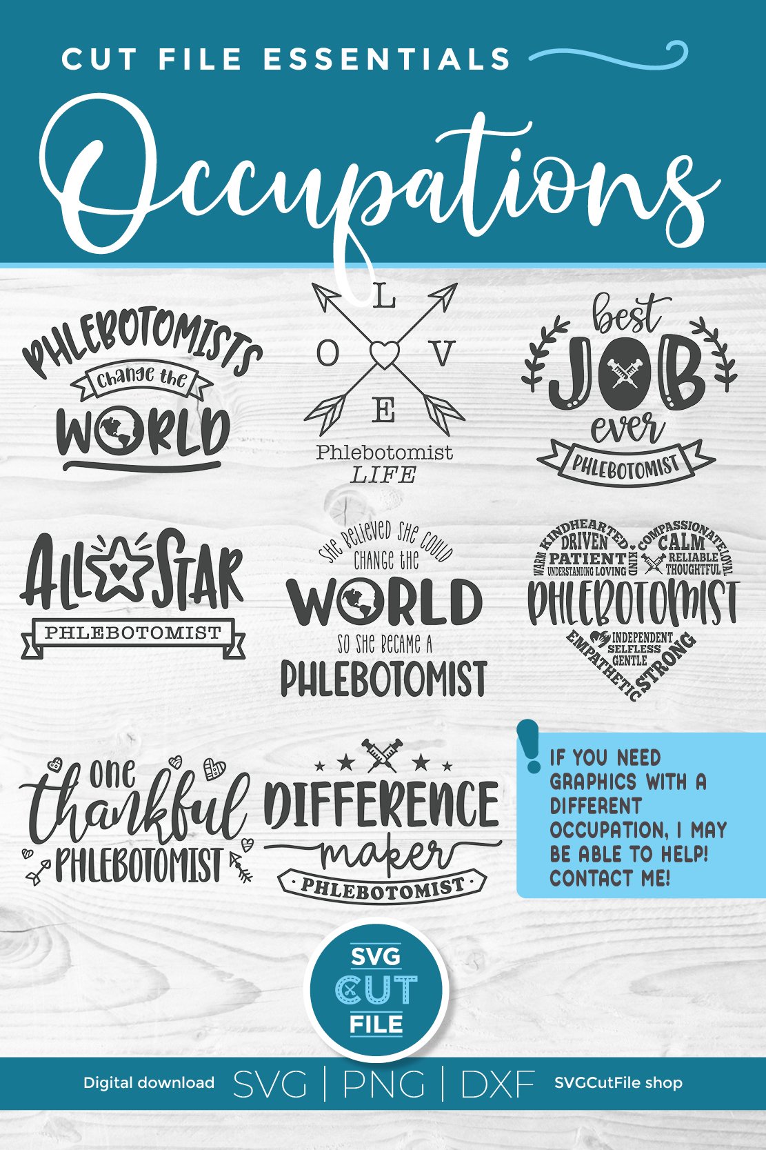 Phlebotomist SVG bundle -8 phlebotomy svg files for crafters 3