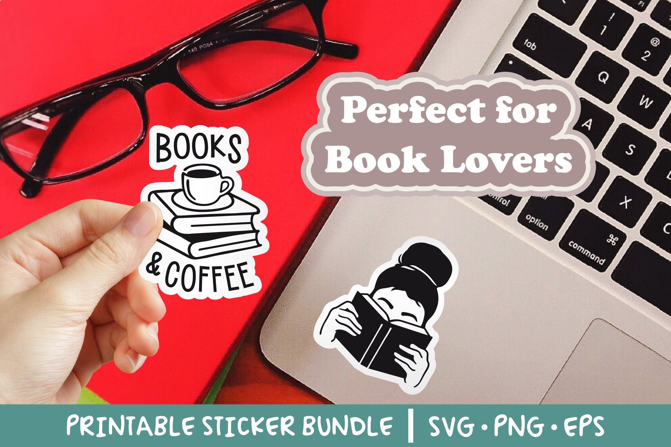 Reading Book Stickers Bundle SVG 2