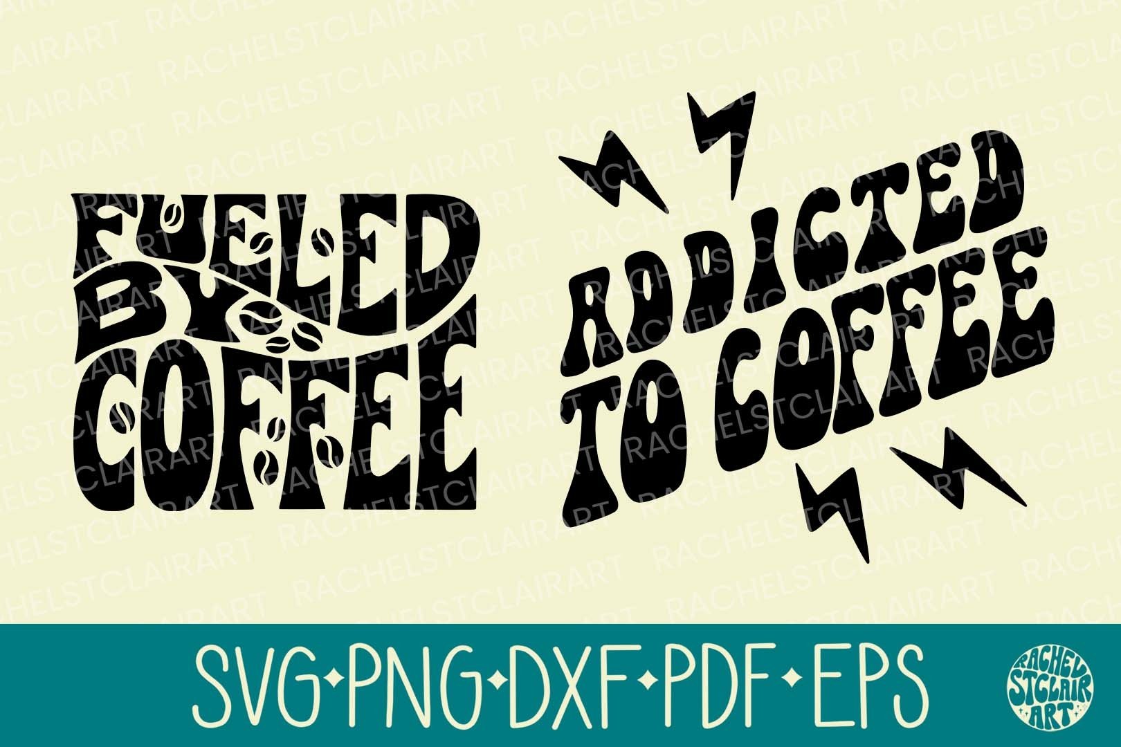 Retro Coffee Quotes SVG Bundle, Groovy 70s - 10 designs 3