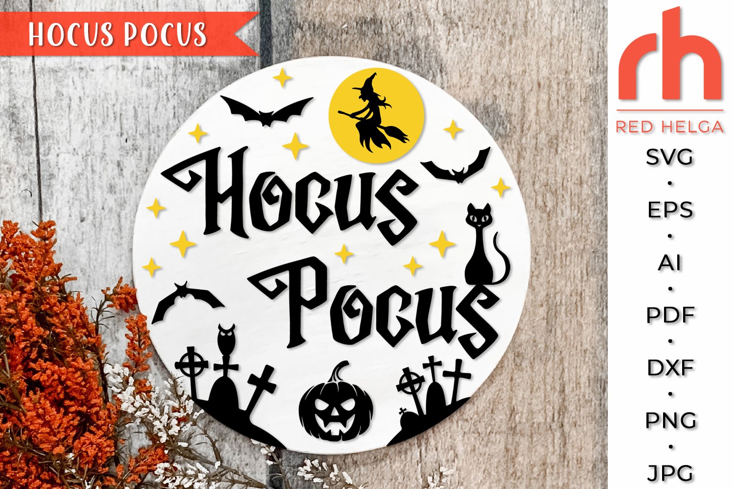 Halloween Signs SVG Bundle - Round Hanger Cut File 2