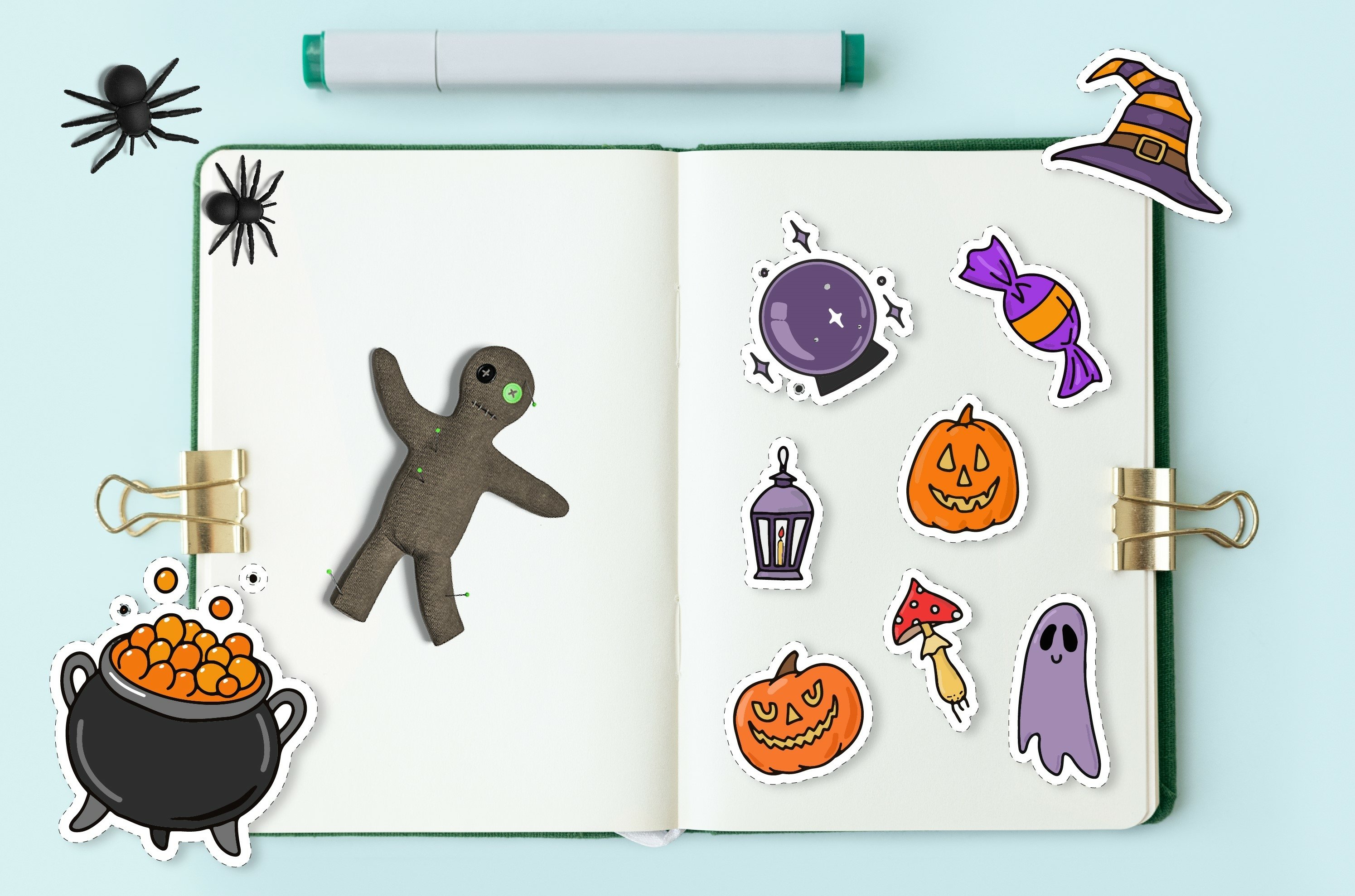 29 HALLOWEEN STICKERS   CLIPART EPS / PNG / JPG 3