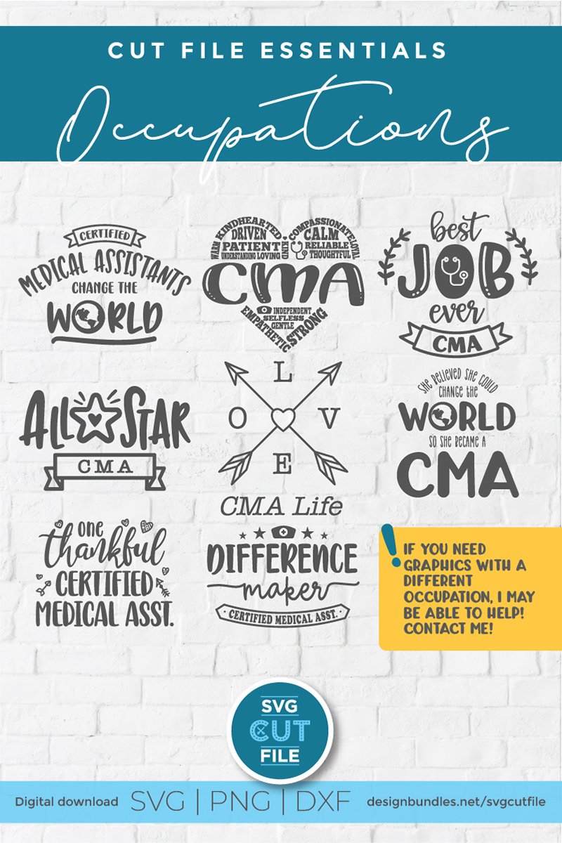 CMA svg bundle set, a Certified Medical Assistant svg bundle 2