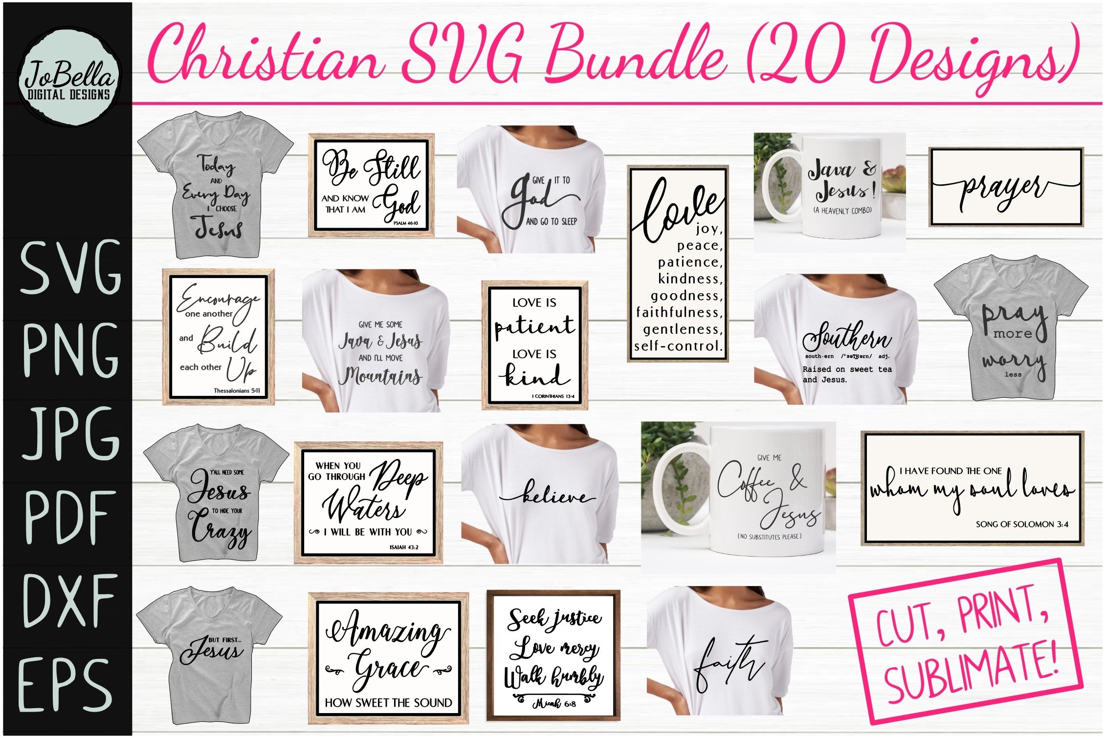 The Christian SVG Bundle I 20 Designs