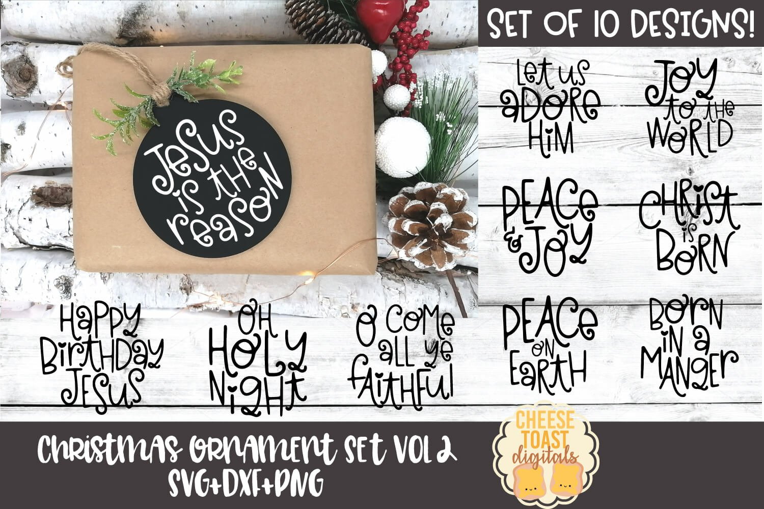 Christmas Ornament Mega Bundle Vol 2 | 50 Christmas SVG File 2