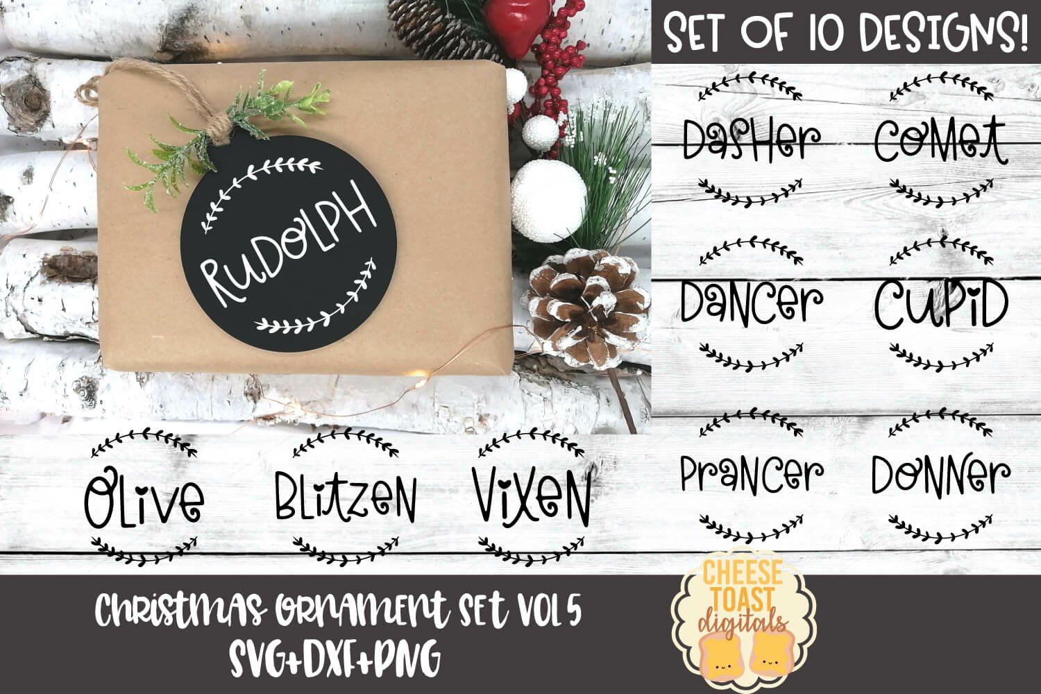 Christmas Ornament Mega Bundle Vol 2 | 50 Christmas SVG File 3