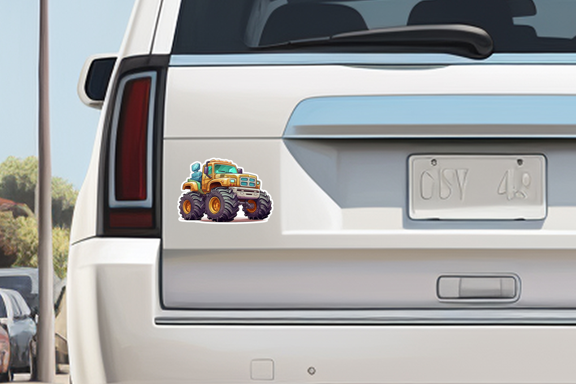 Printable Monster Truck Stickers - 20 Designs on 4 Sheets 2