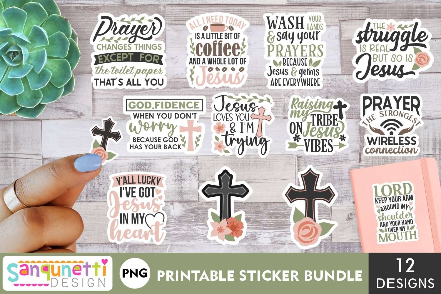 Funny Christian Stickers | Faith PNG stickers