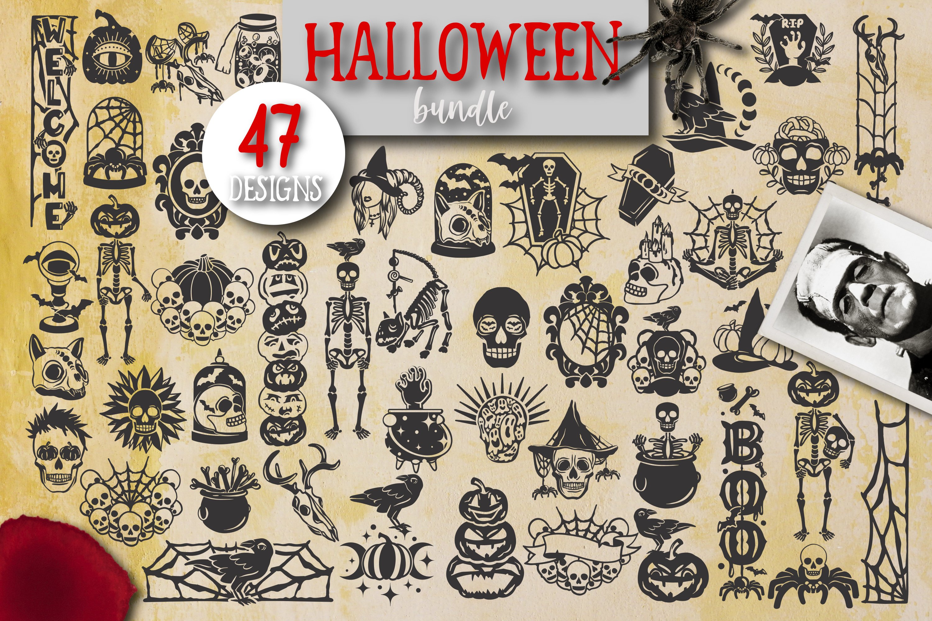 Halloween SVG bundle of 47 designs Boo Pumpkins