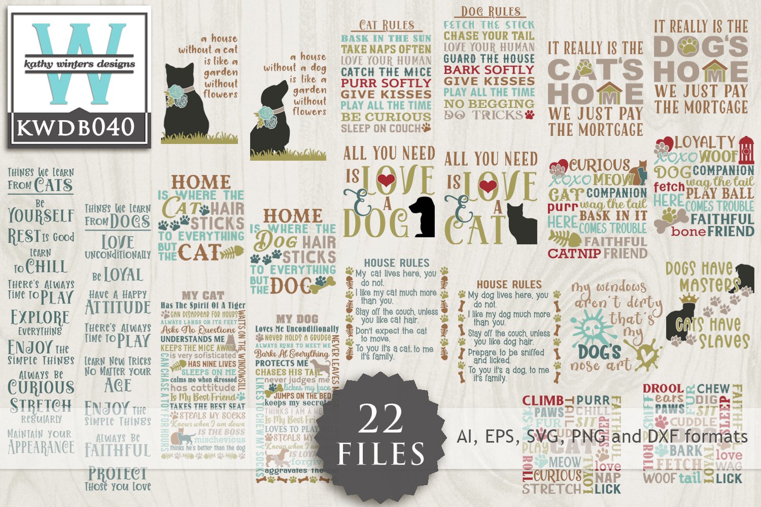 BUNDLED |Dogs And Cats Cutting Files