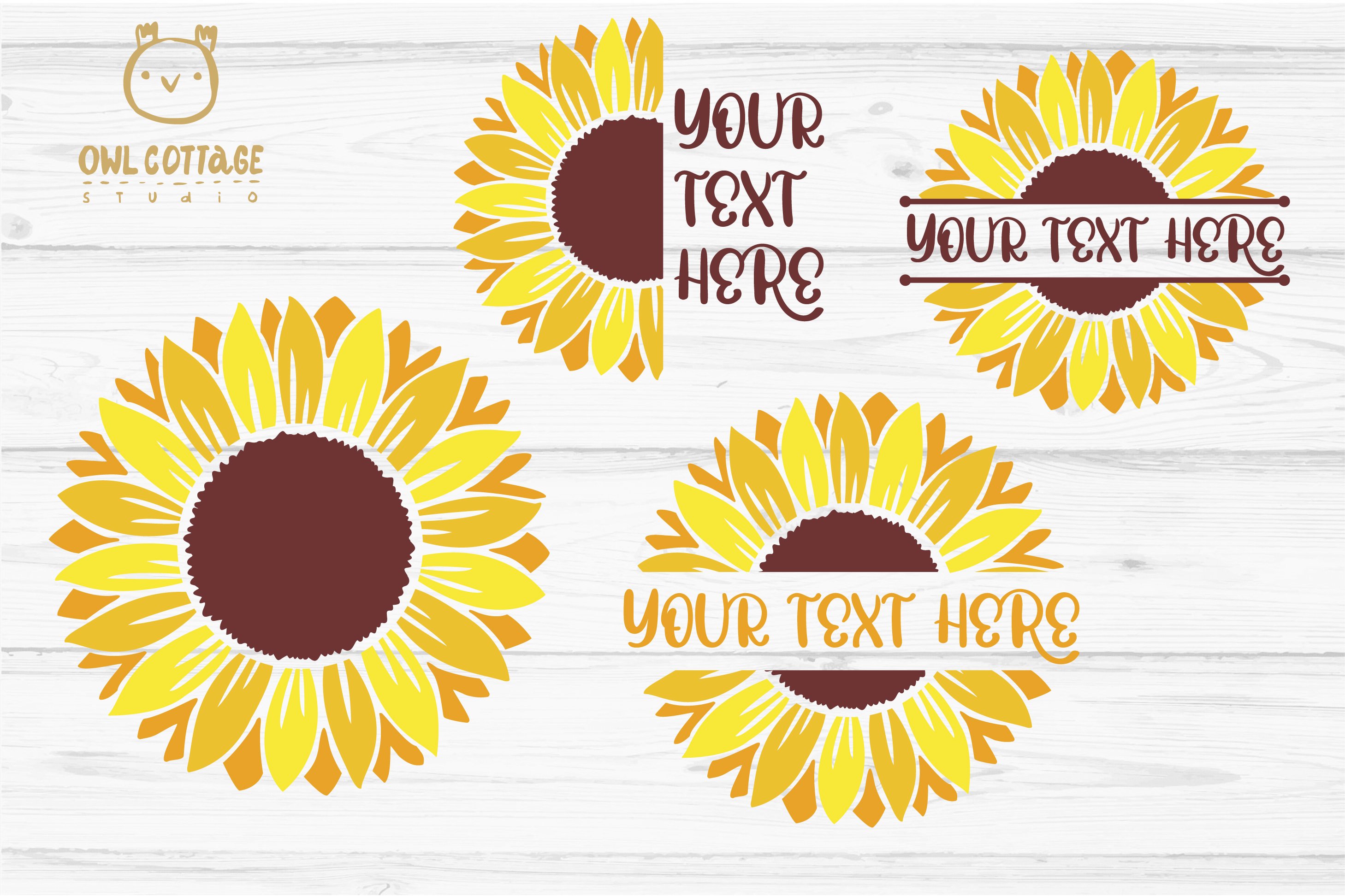 Sunflower Monograms svg, Sunflowers svg bundle 2