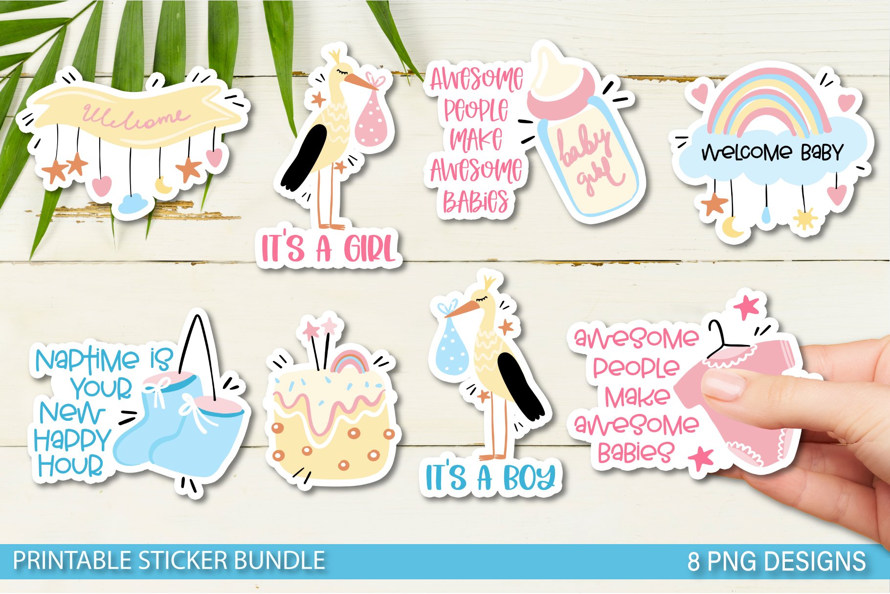 Baby Shower Sticker Bundle | Baby printable sticker