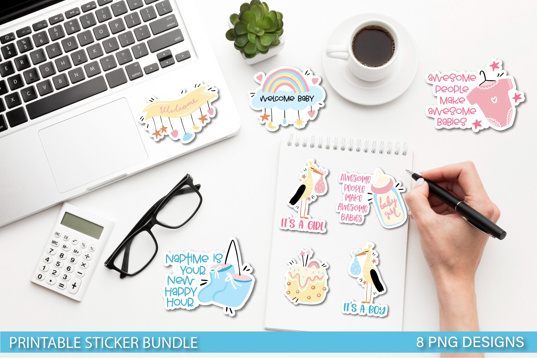 Baby Shower Sticker Bundle | Baby printable sticker 2