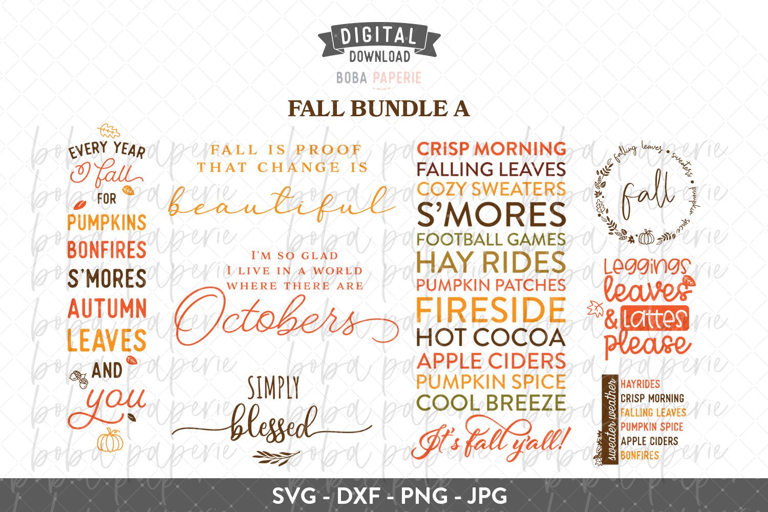 Fall SVG Bundle | Fall Home Decor | Farmhouse Signs svg