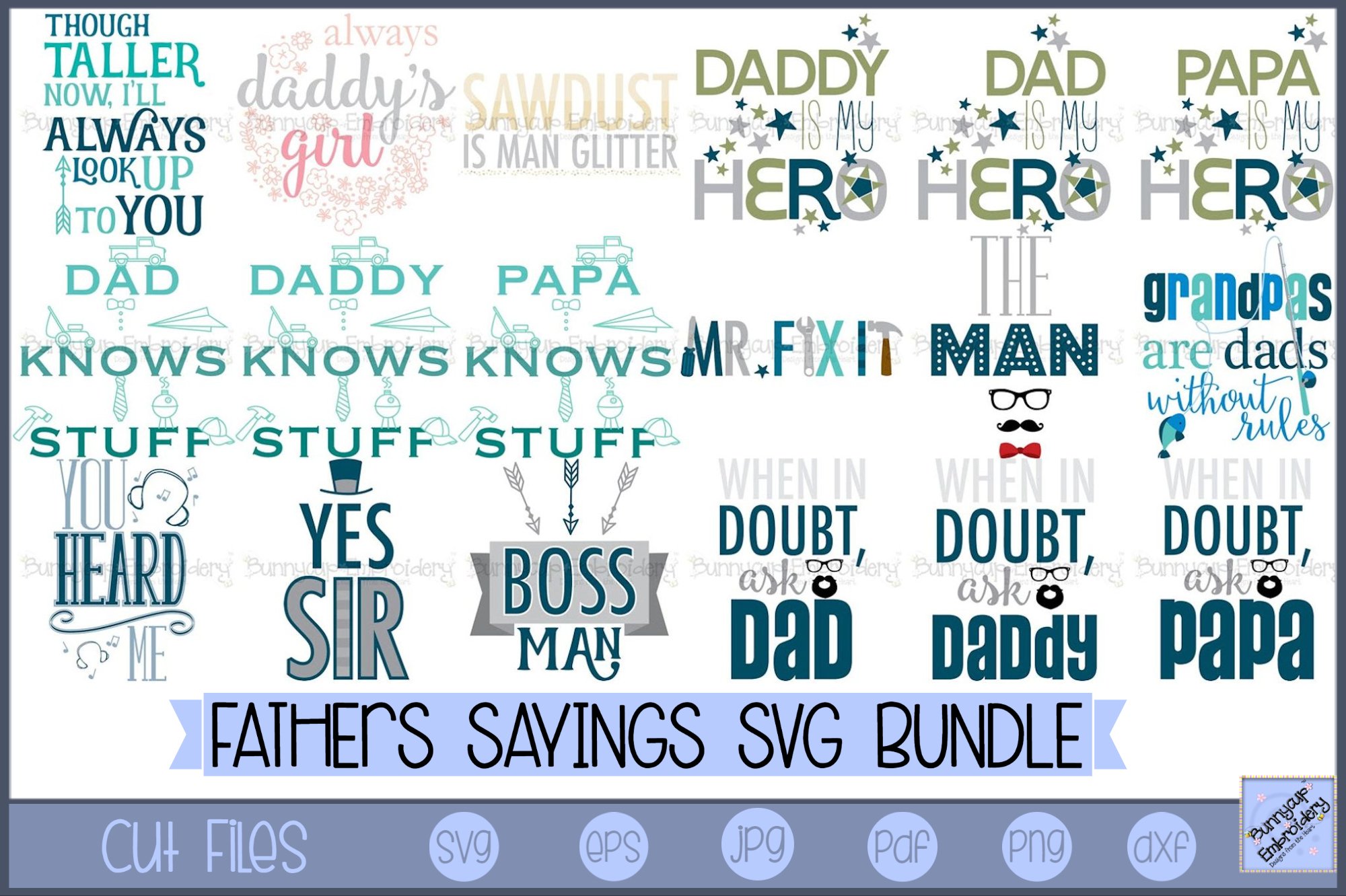 Fathers Sayings - 18 SVG, Clipart, Graphics