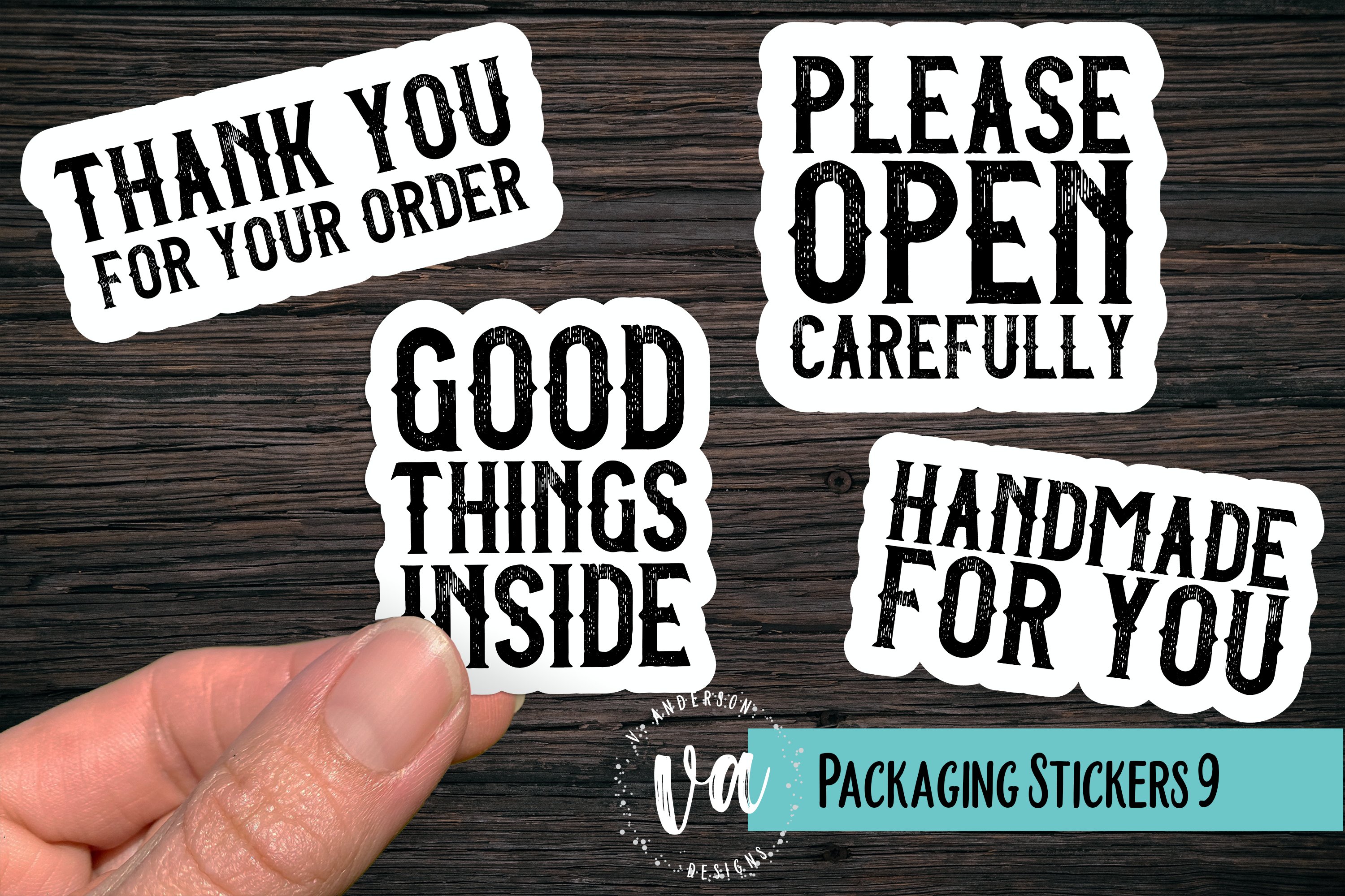 Packaging Stickers Bundle 9 PNGs