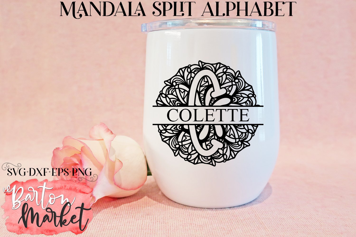 Mandala Split Letters Bundle for Crafters 3