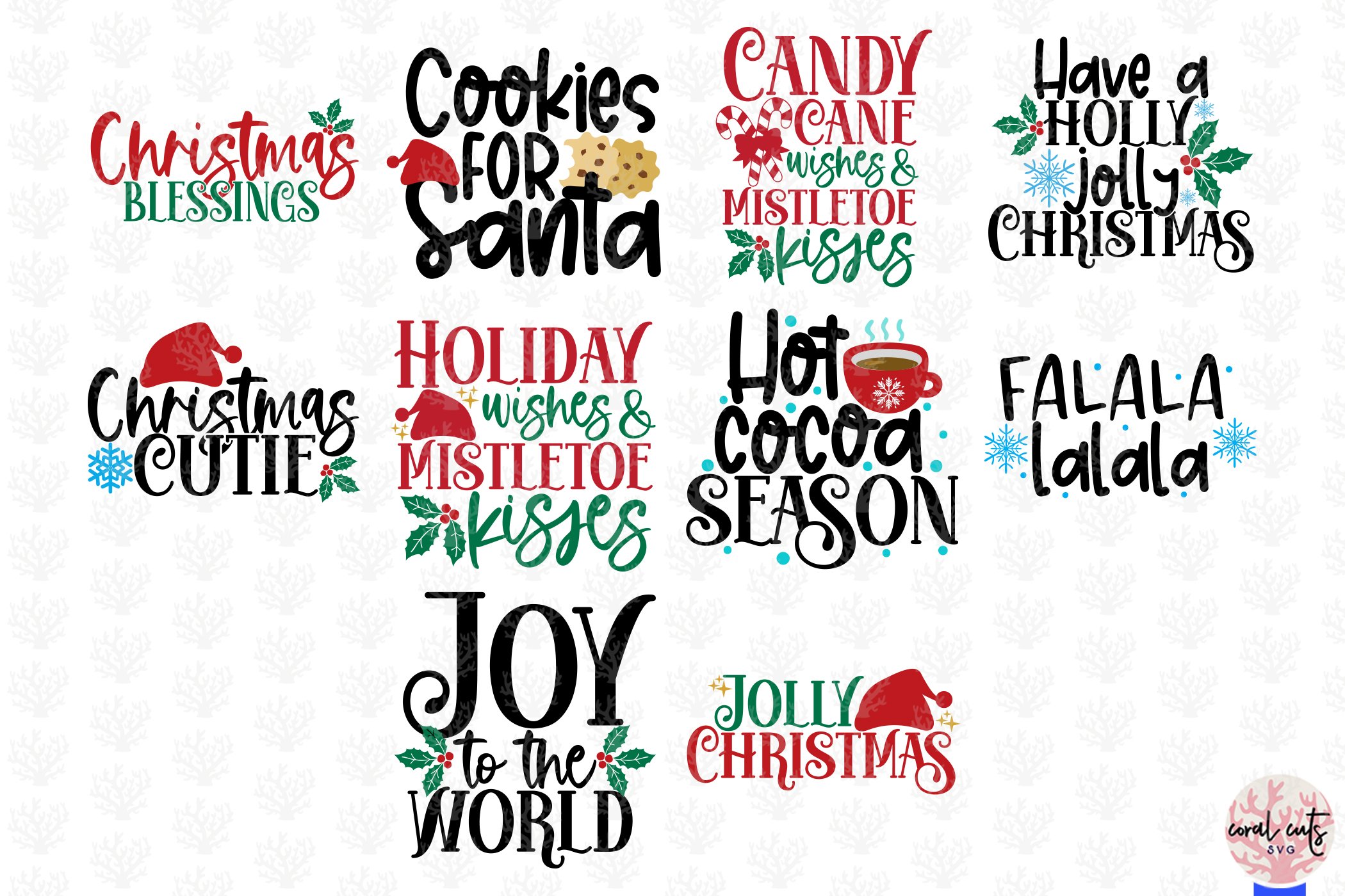 Big Merry Christmas Bundles - 50 SVG PNG EPS DXF JPG 2