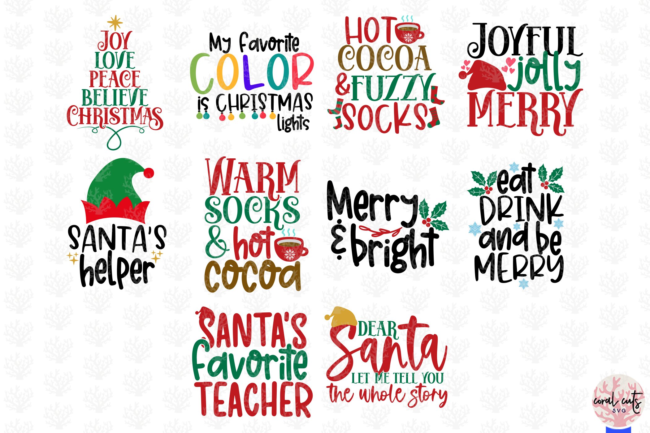 Big Merry Christmas Bundles - 50 SVG PNG EPS DXF JPG 3
