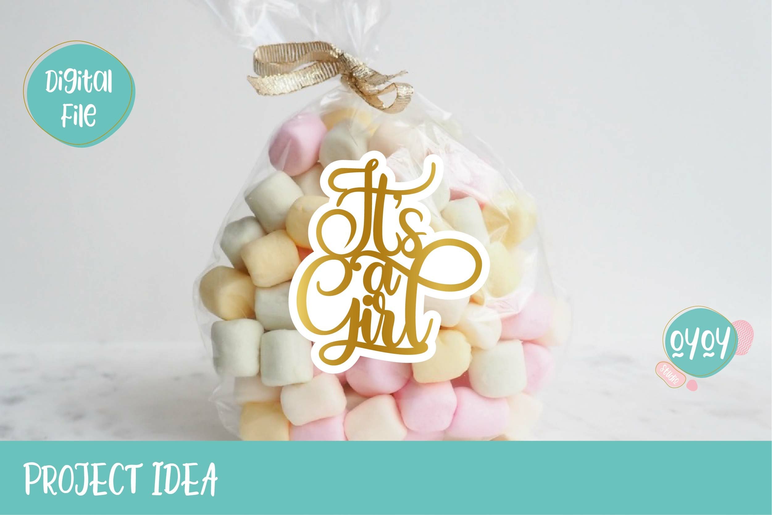 Gold Baby Shower Stickers Bundle | 20 x Printable Stickers 3