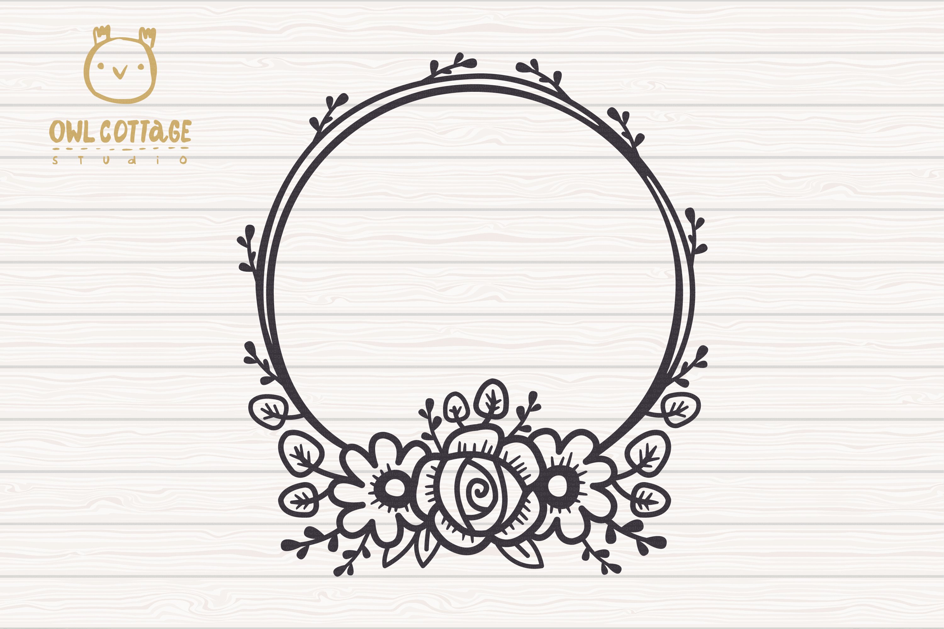 Floral Wreaths SVG, Floral Monograms mini SVG bundle 2