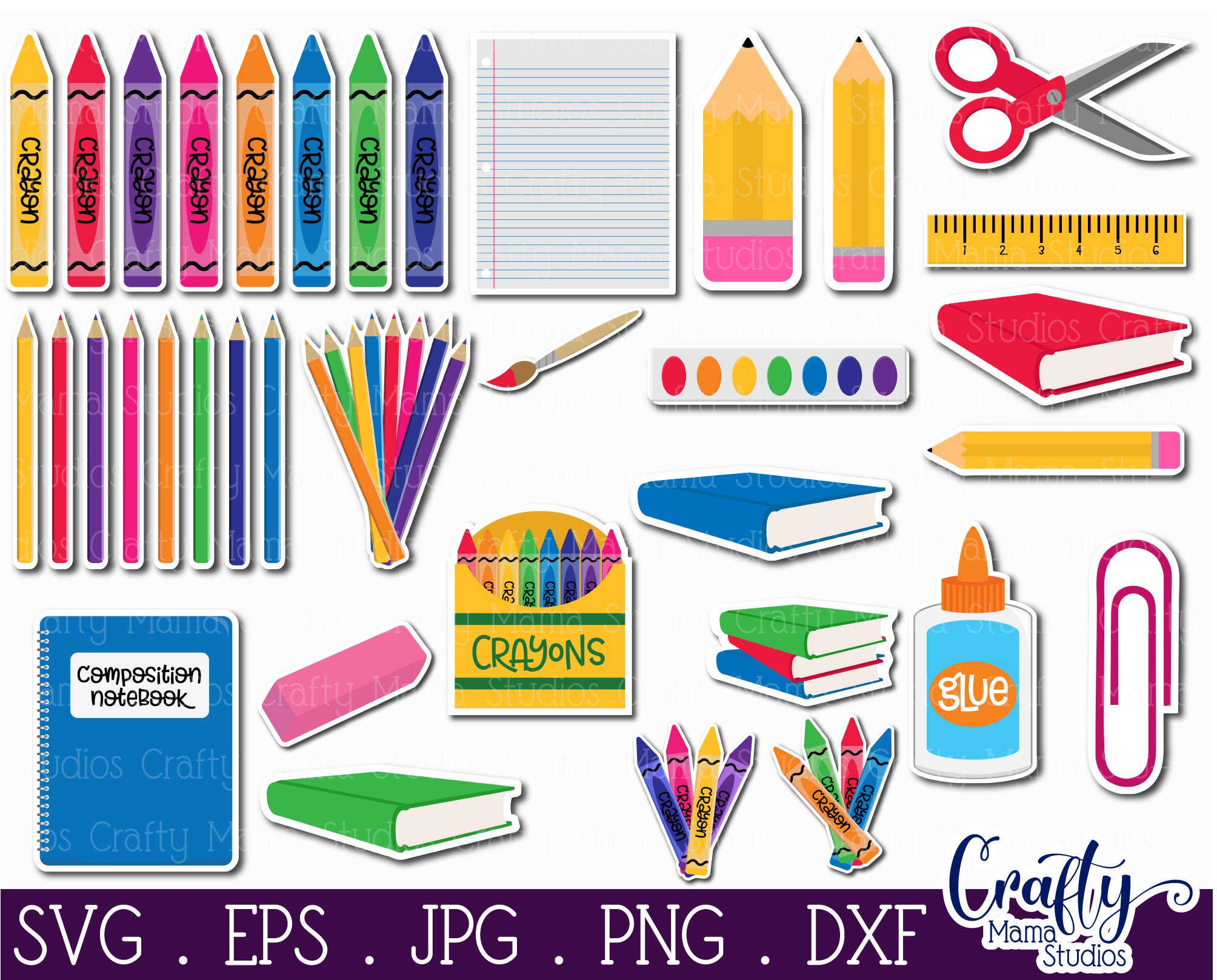 School Supplies Png Sticker Bundle | Teacher Classroom Decor 2