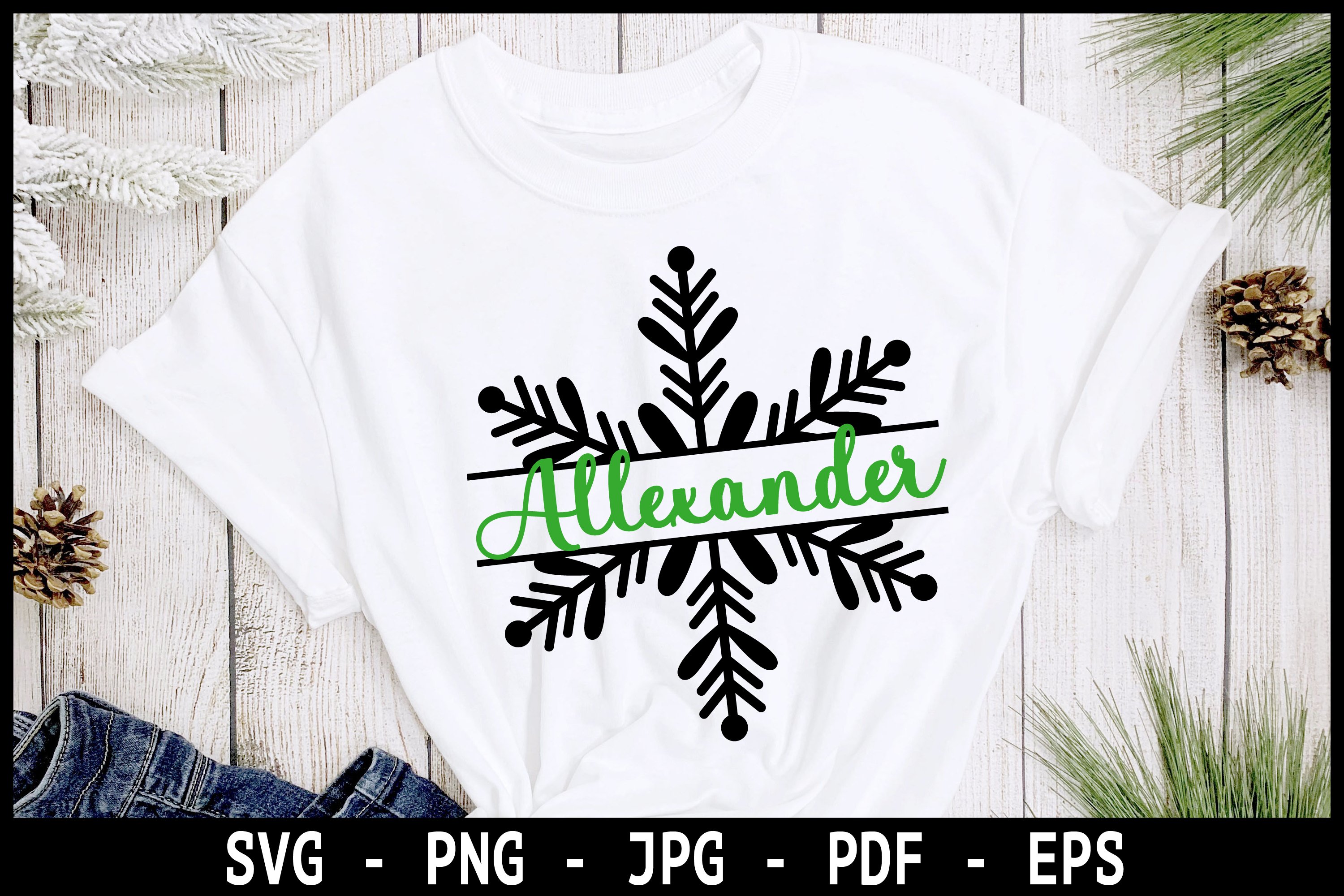 12 Family Christmas Monogram SVG, Christmas Ornament SVG 3