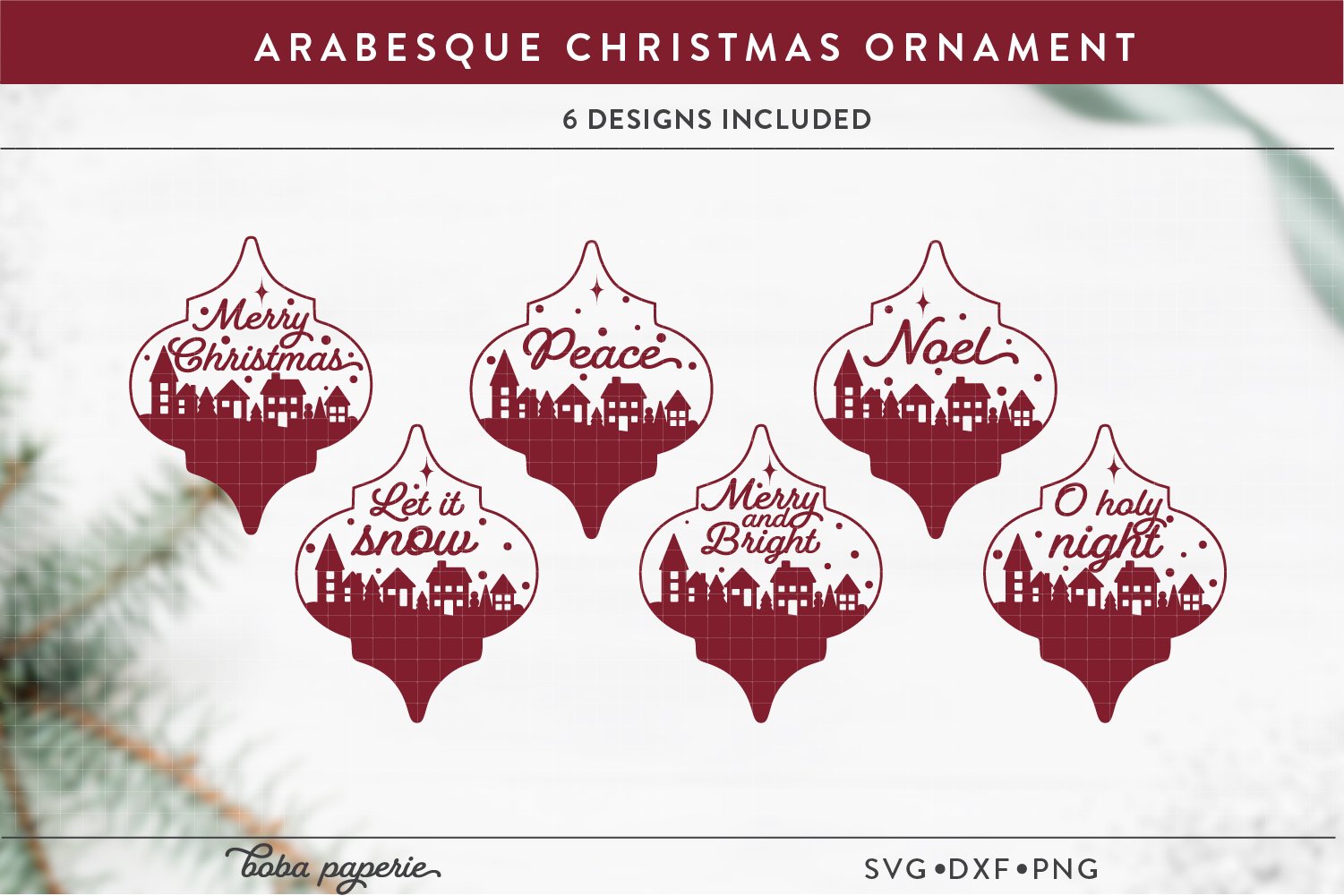 Arabesque Christmas Ornament svg bundle, Tile ornament svg