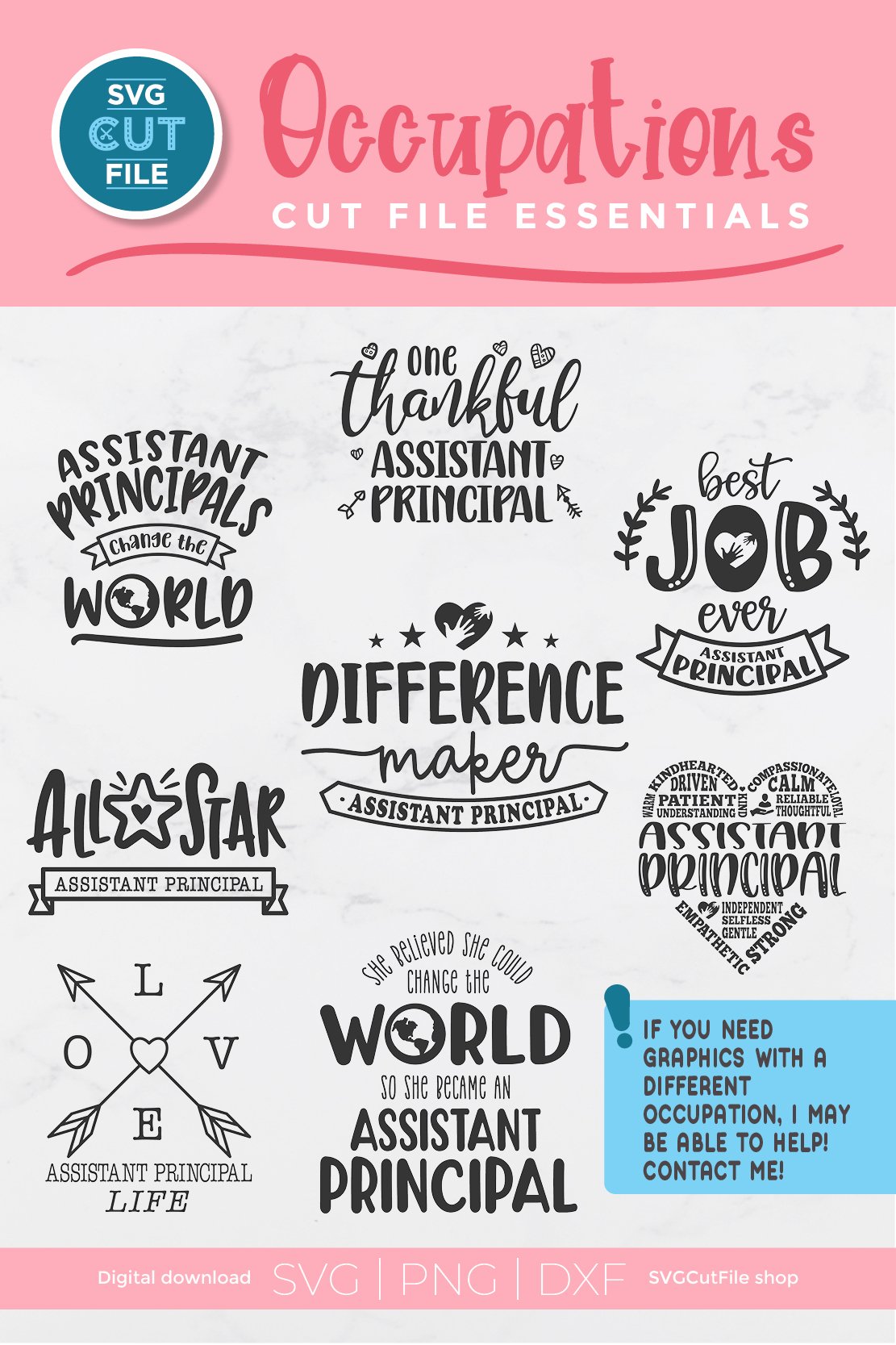 Assistant Principal svg bundle, Elementary school principal 3