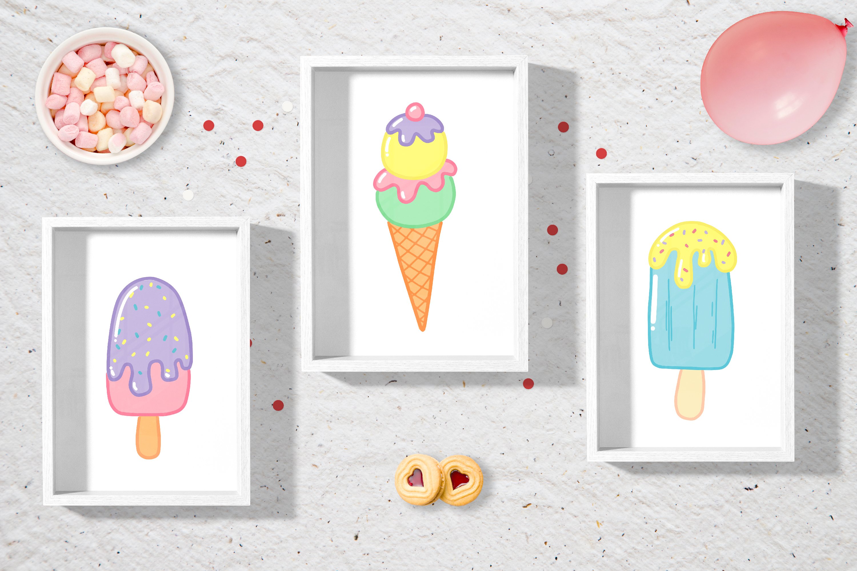 25 SWEETS doodles   stickers EPS PNG JPG 2