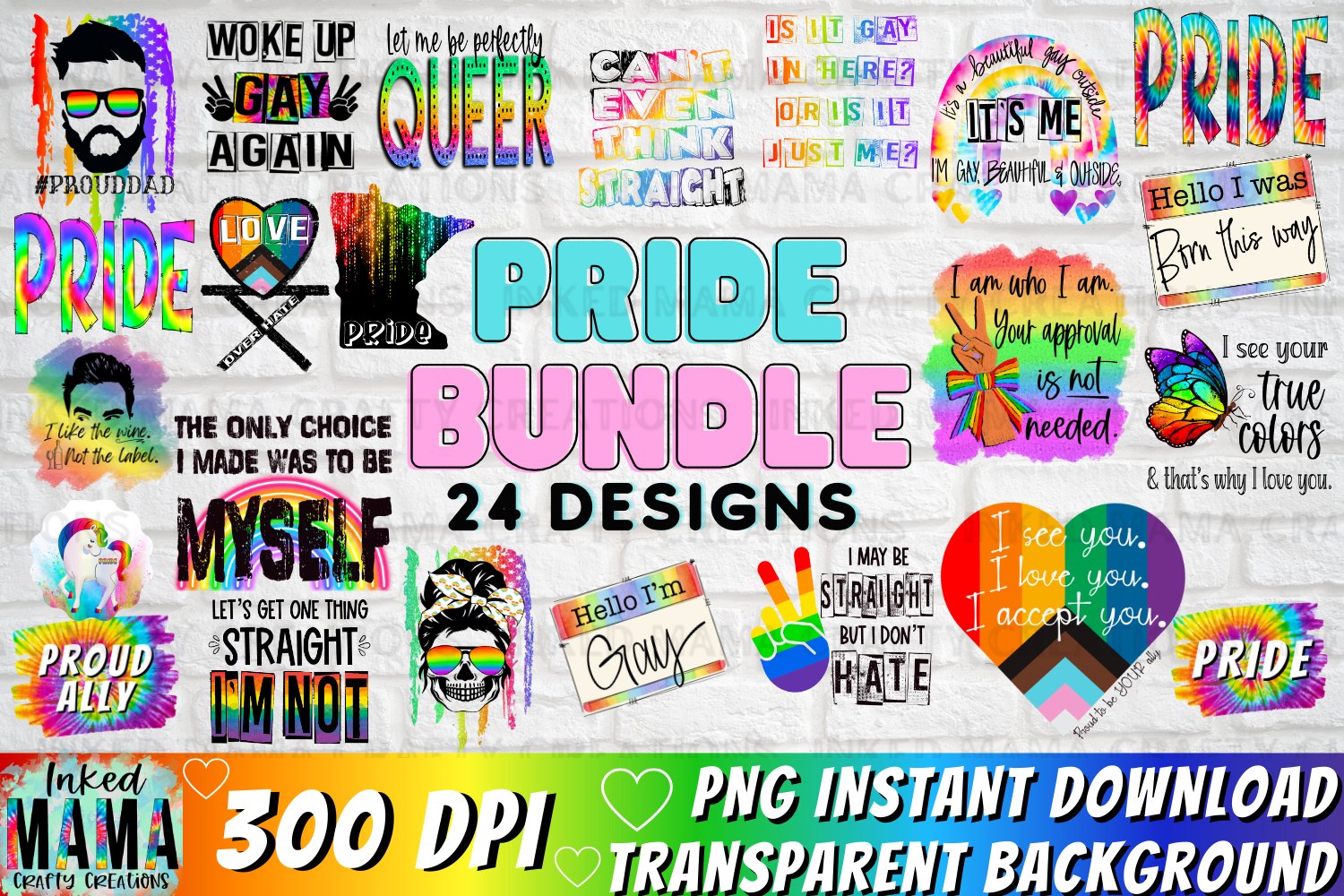 PRIDE Mega bundle 24 designs- LGBTQIA PRIDE -