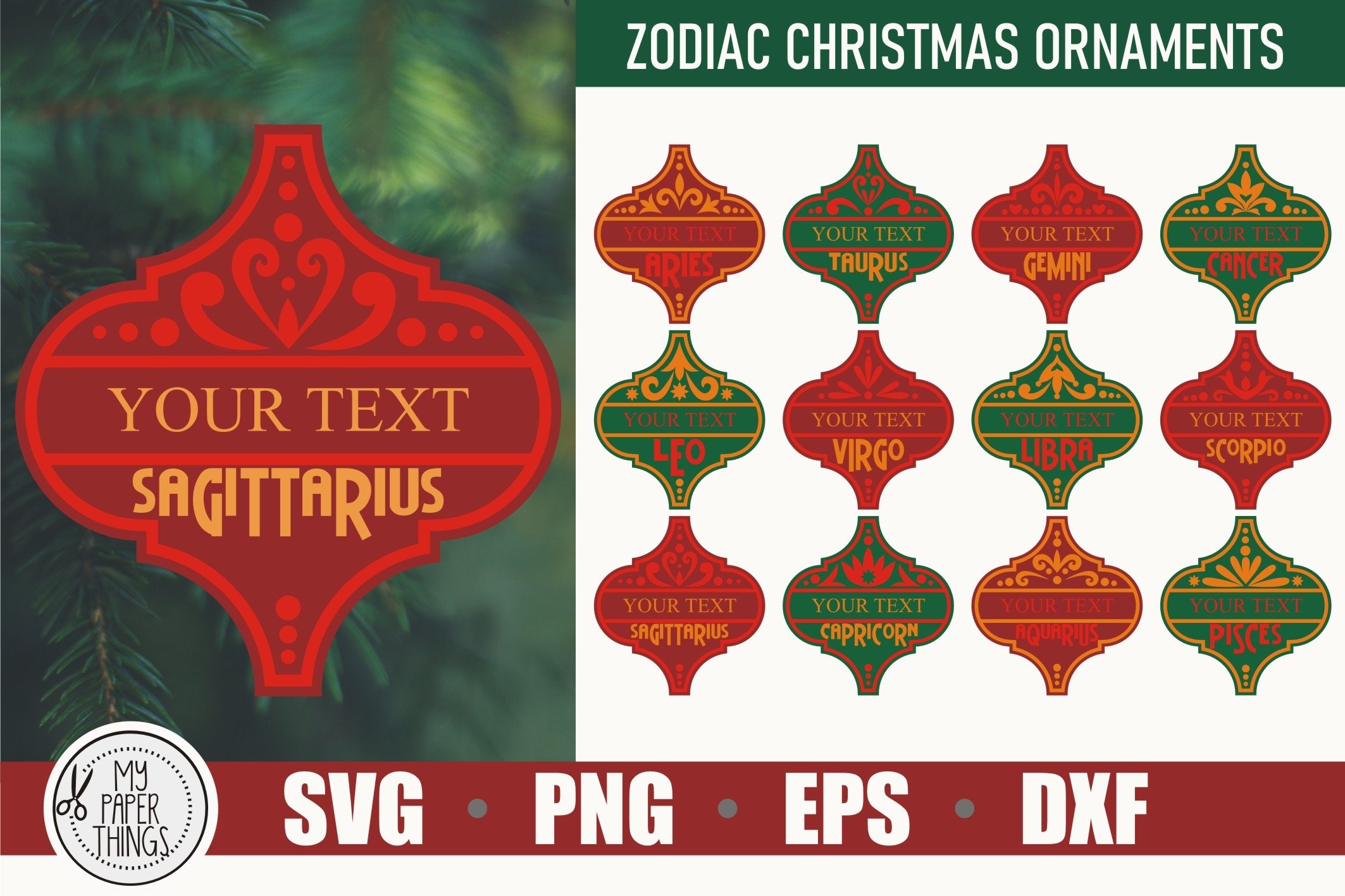 Tile Ornament SVG | Arabesque Tile SVG | Zodiac SVG
