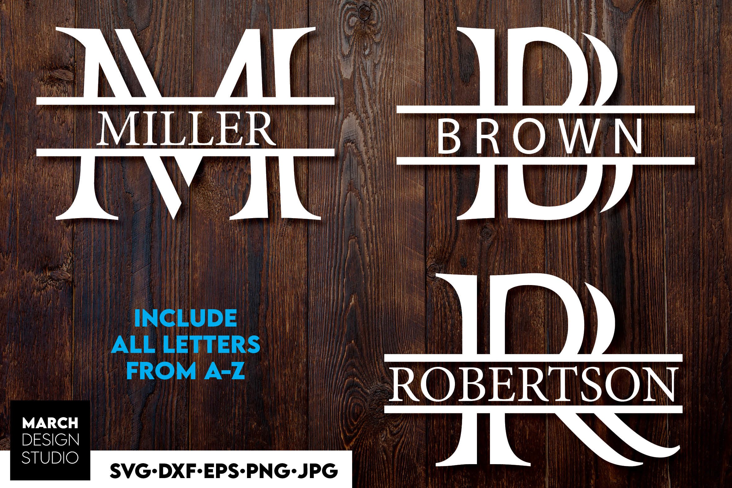 Monogram SVG, Split Monogram SVG, Monogram Letter SVG, PNG