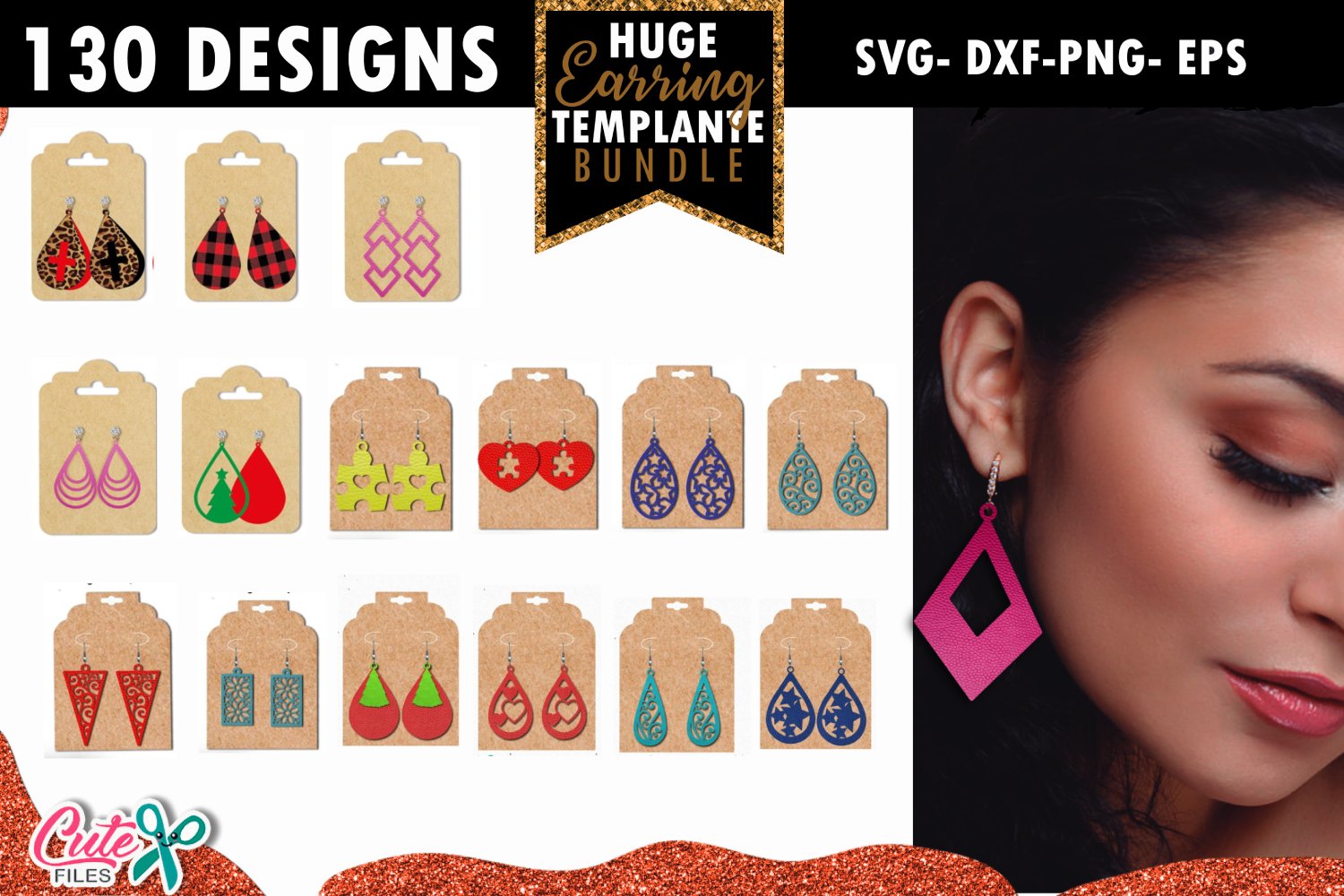Huge earring templante bundle for crafter