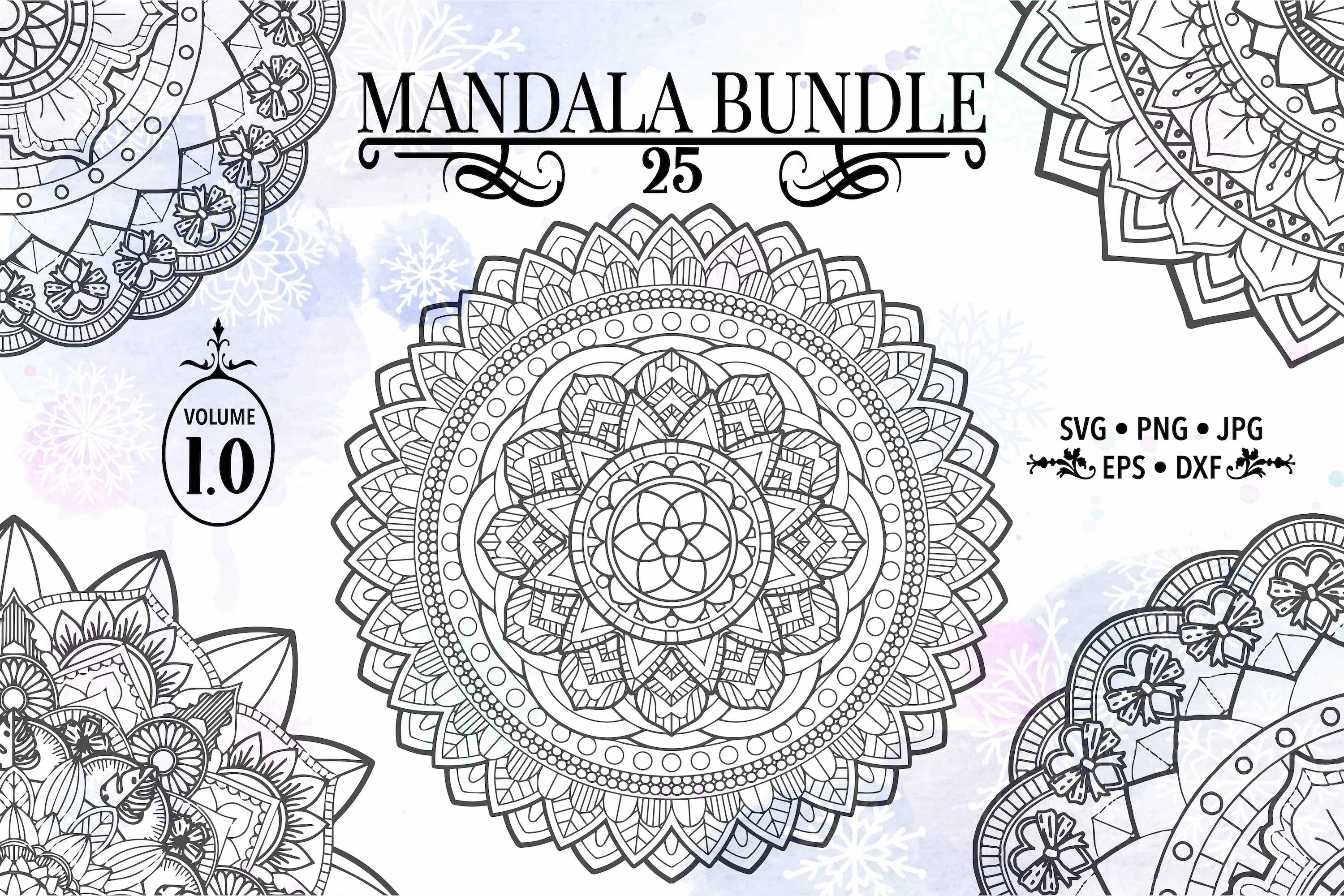 Mandala Bundle with 25 Ornaments for KDP Interior Coloring