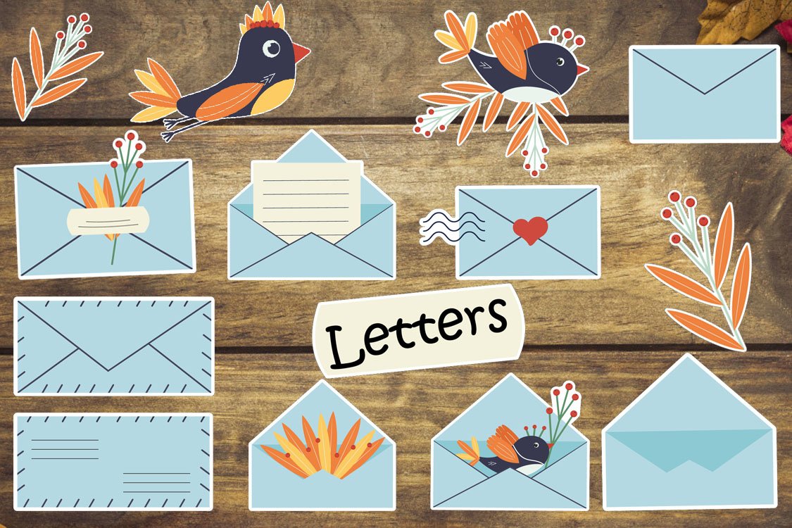 Stickers letter png. Mail stickers. Planner Stickers. 3