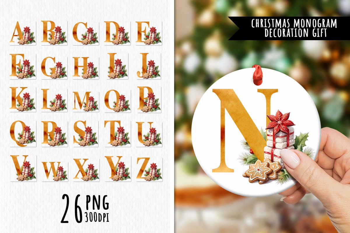 Family Christmas Sweet Monogram Bundle
