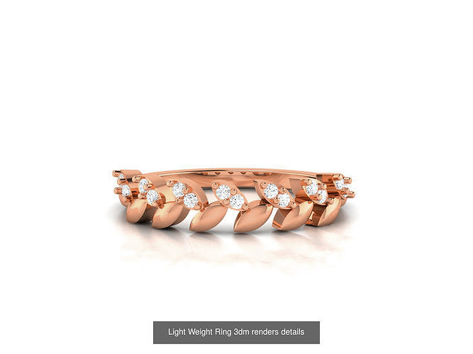 20 Light Weight Ring 3dm renders details  3D Model Pack 3