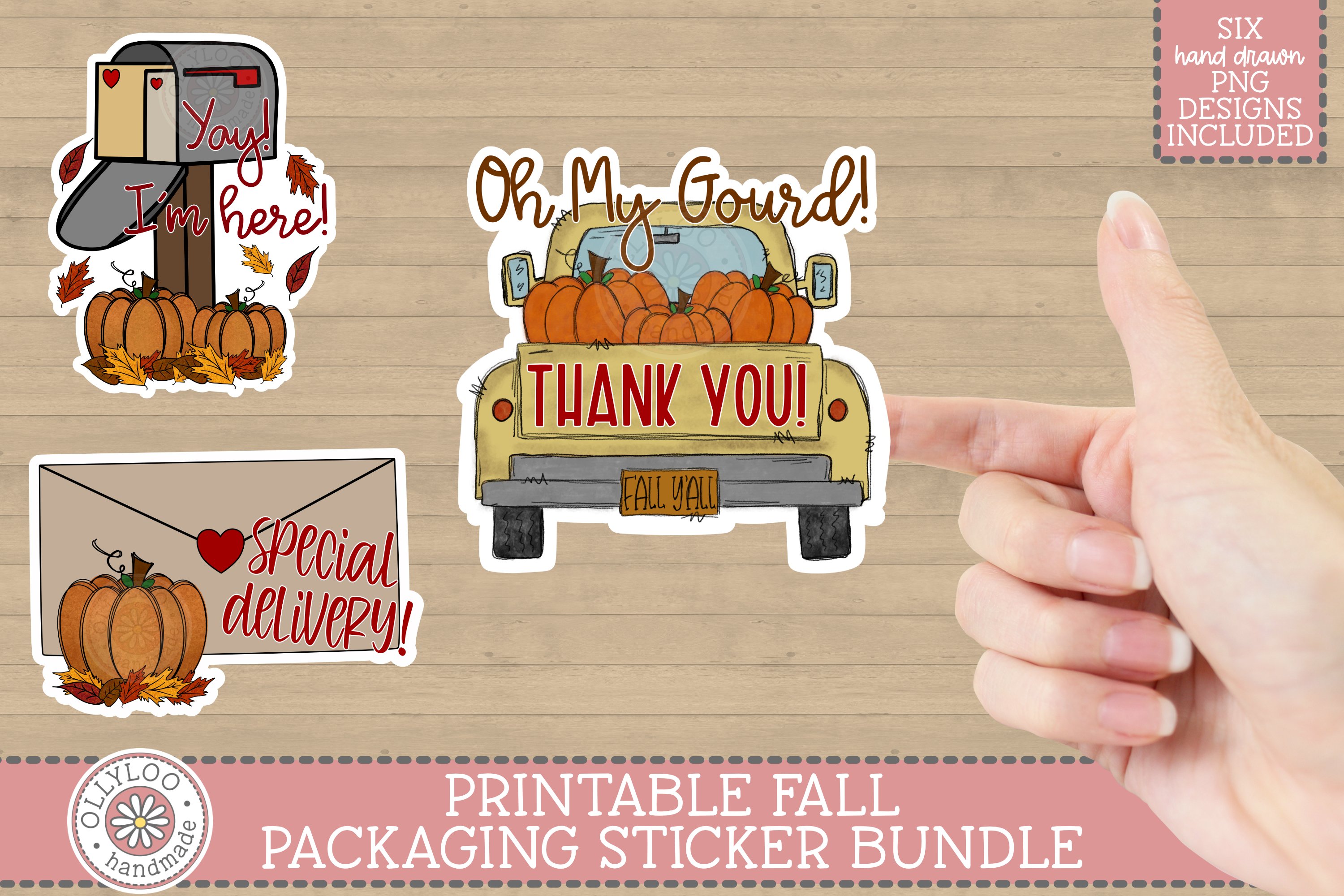Small Business Sticker Bundle | Fall Thank You Stickers 2