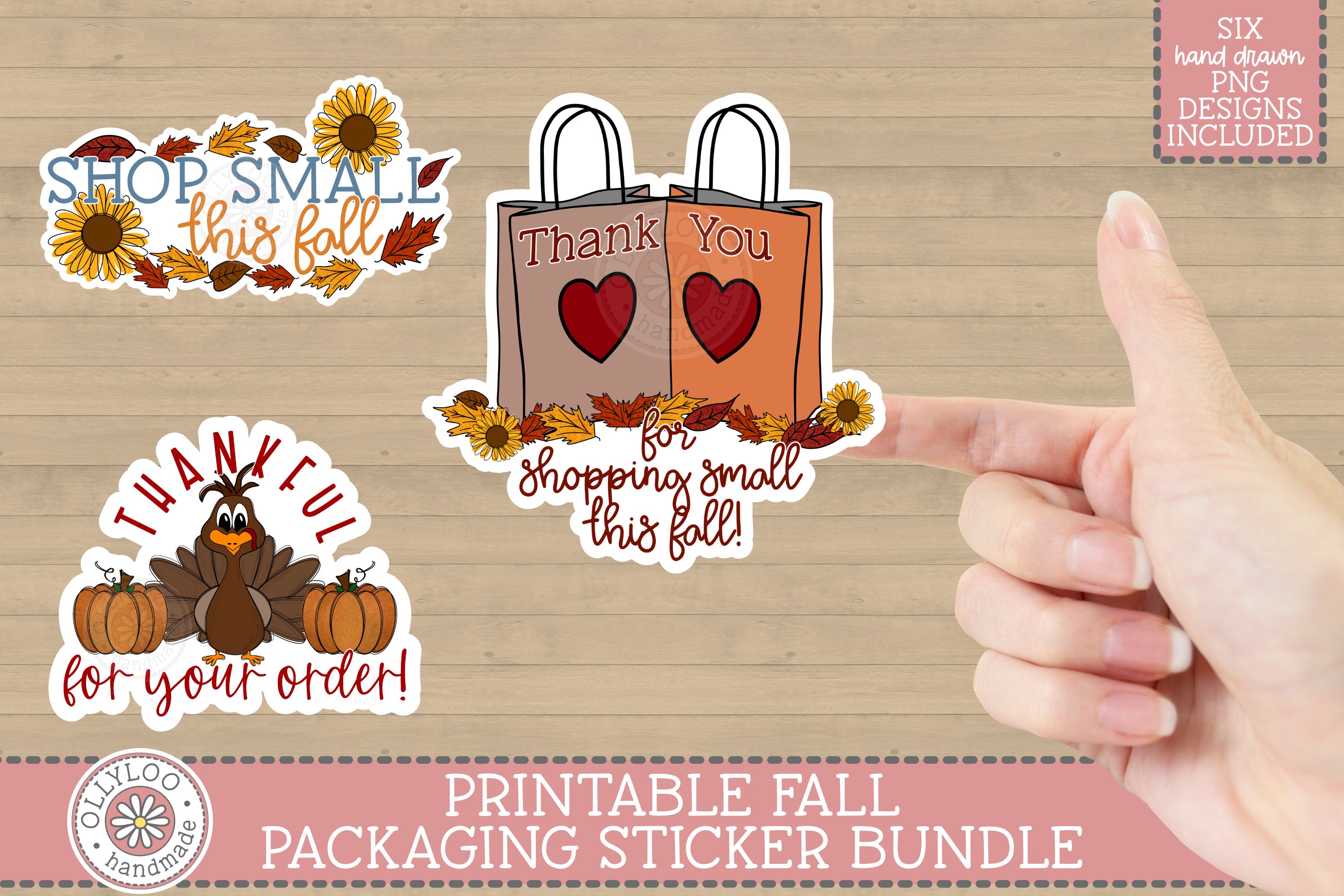 Small Business Sticker Bundle | Fall Thank You Stickers 3
